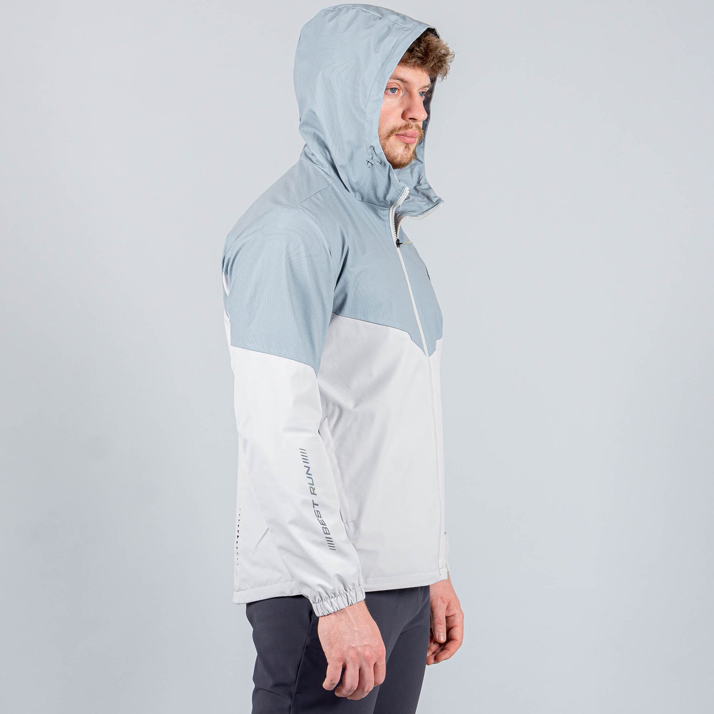 Bežecká bunda Peak Running Velvet Jacket Lt.Grey Blue