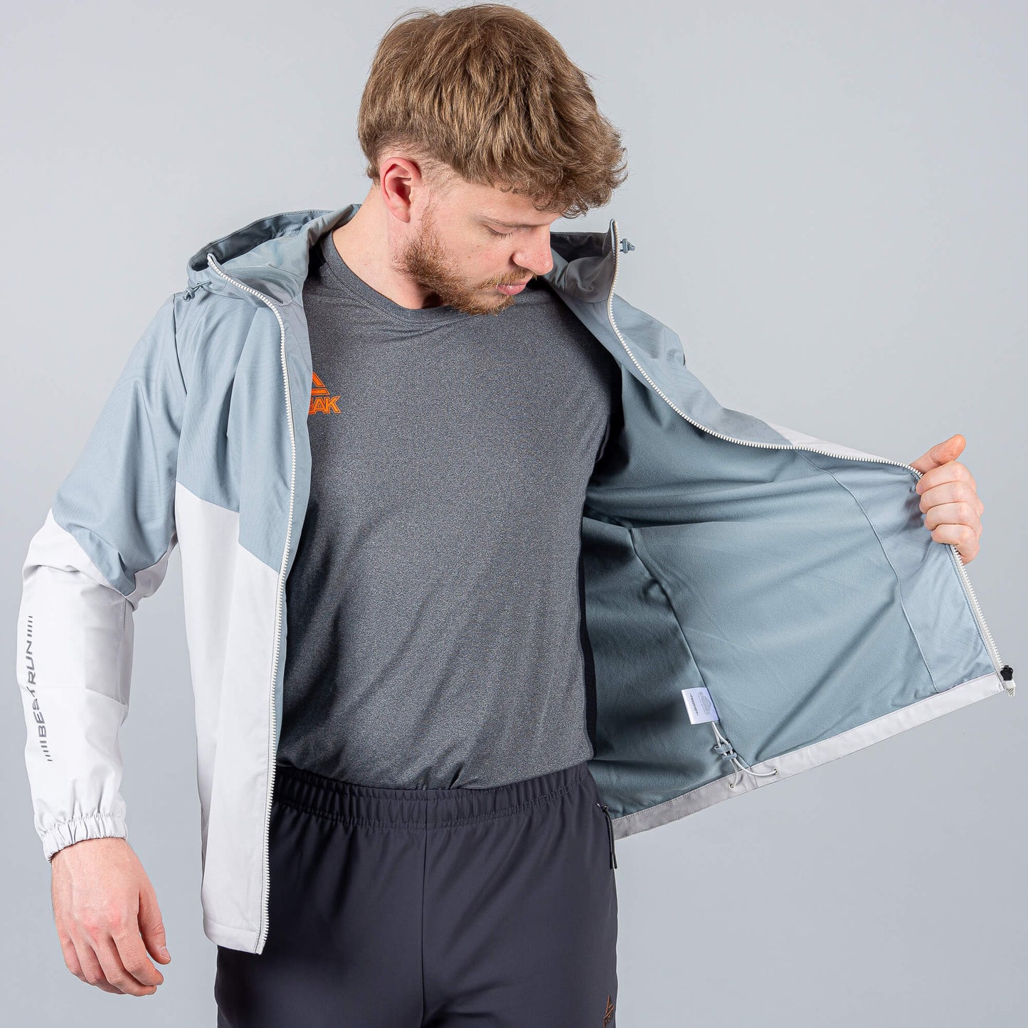 Bežecká bunda Peak Running Velvet Jacket Lt.Grey Blue