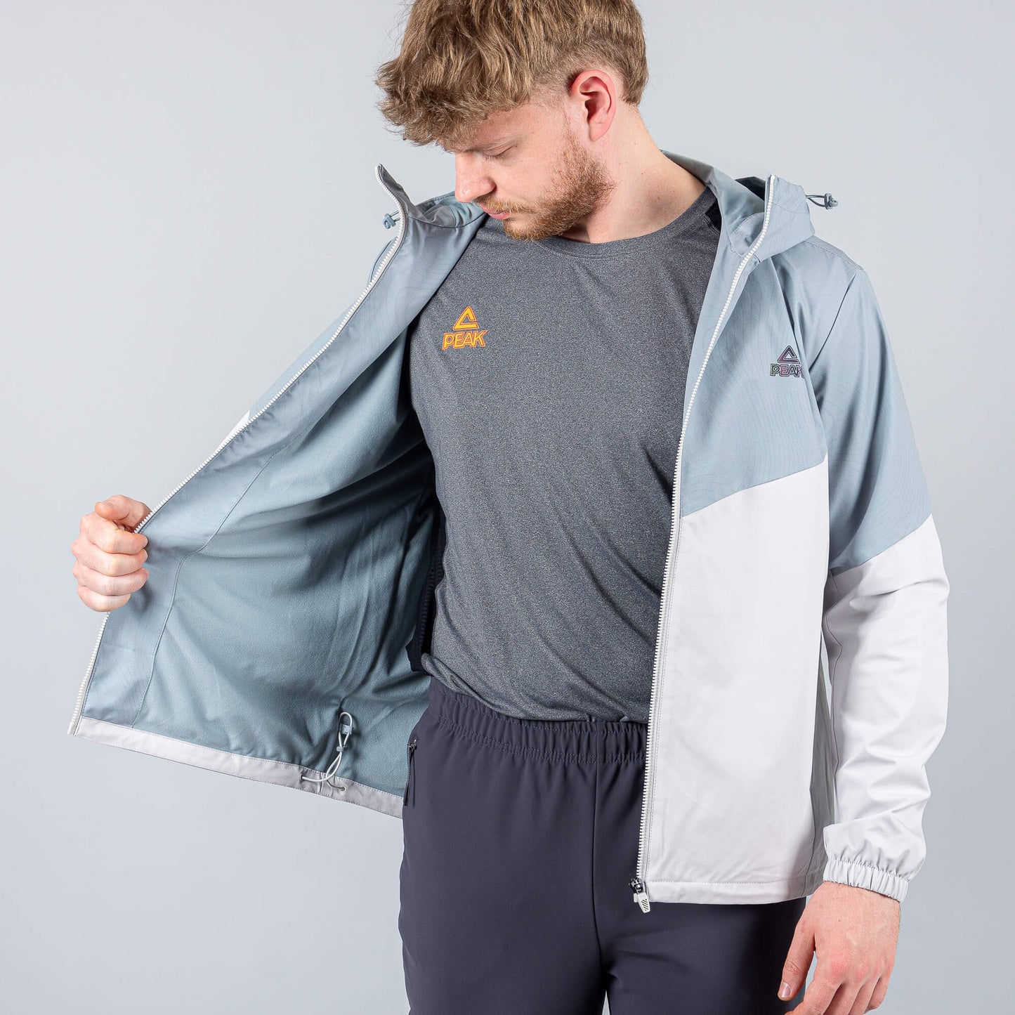Bežecká bunda Peak Running Velvet Jacket Lt.Grey Blue
