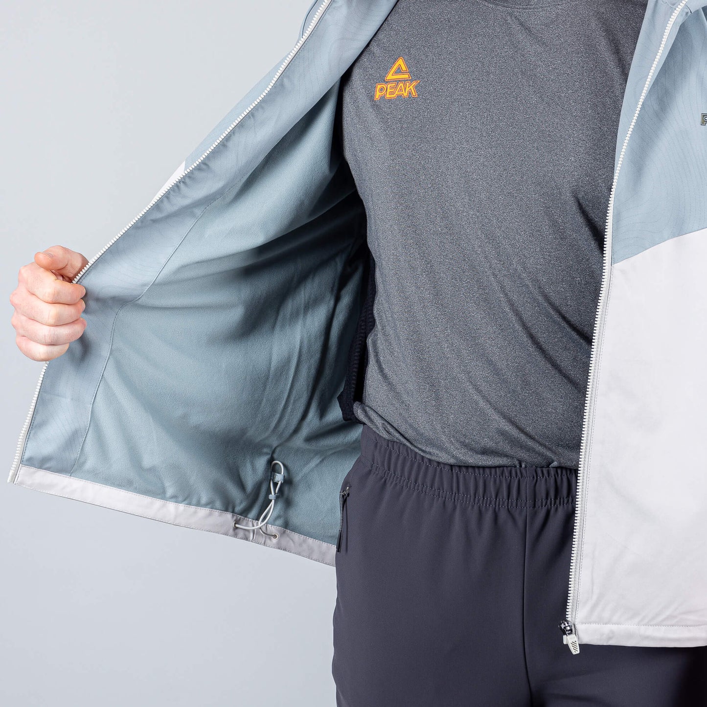 Bežecká bunda Peak Running Velvet Jacket Lt.Grey Blue