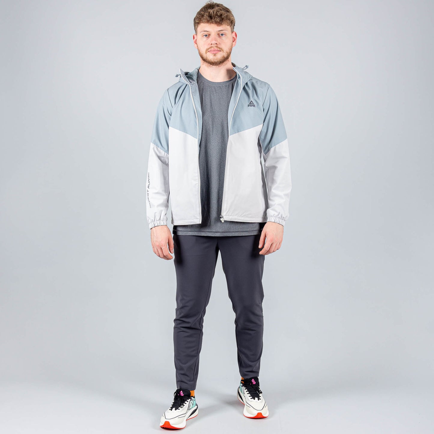 Bežecká bunda Peak Running Velvet Jacket Lt.Grey Blue