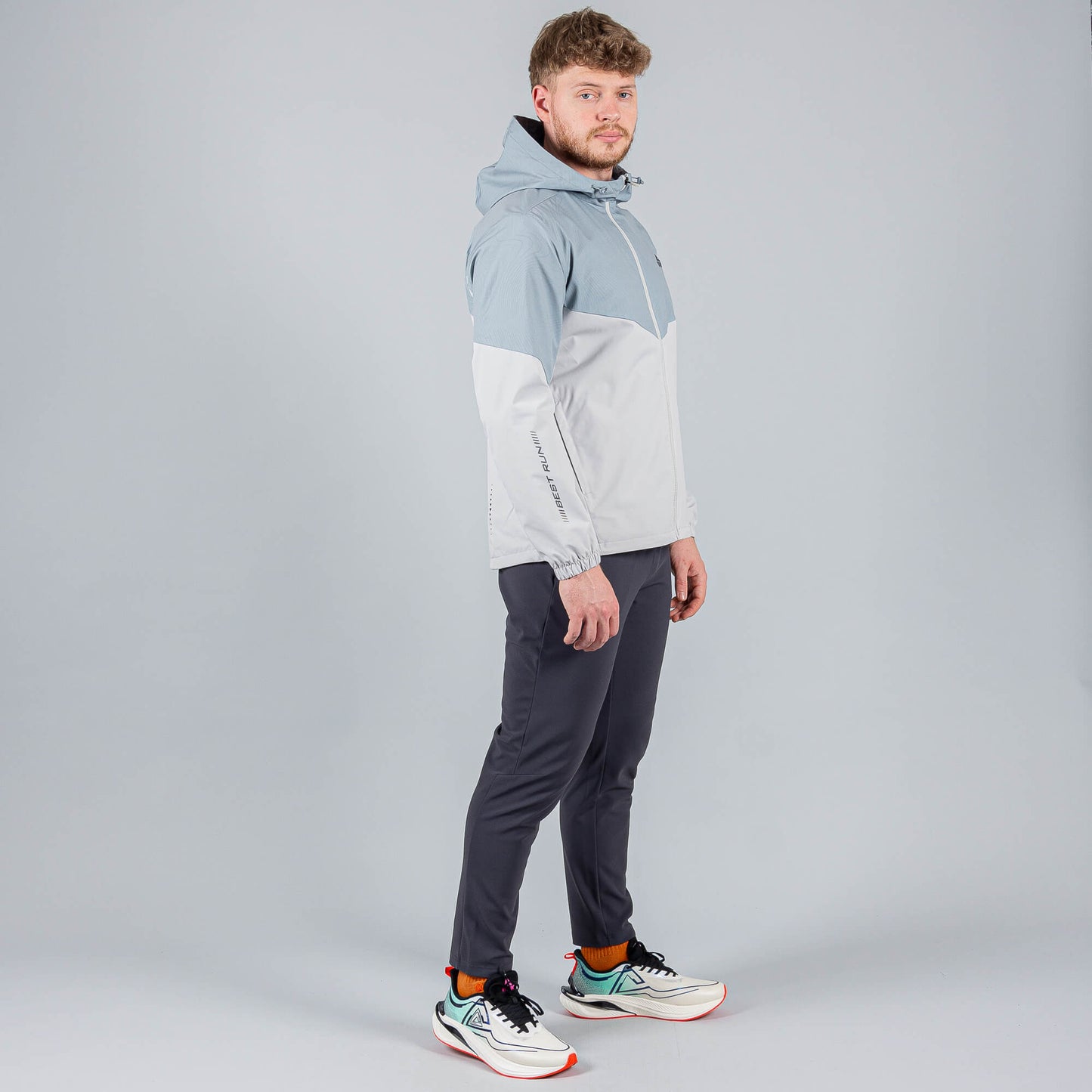 Bežecká bunda Peak Running Velvet Jacket Lt.Grey Blue