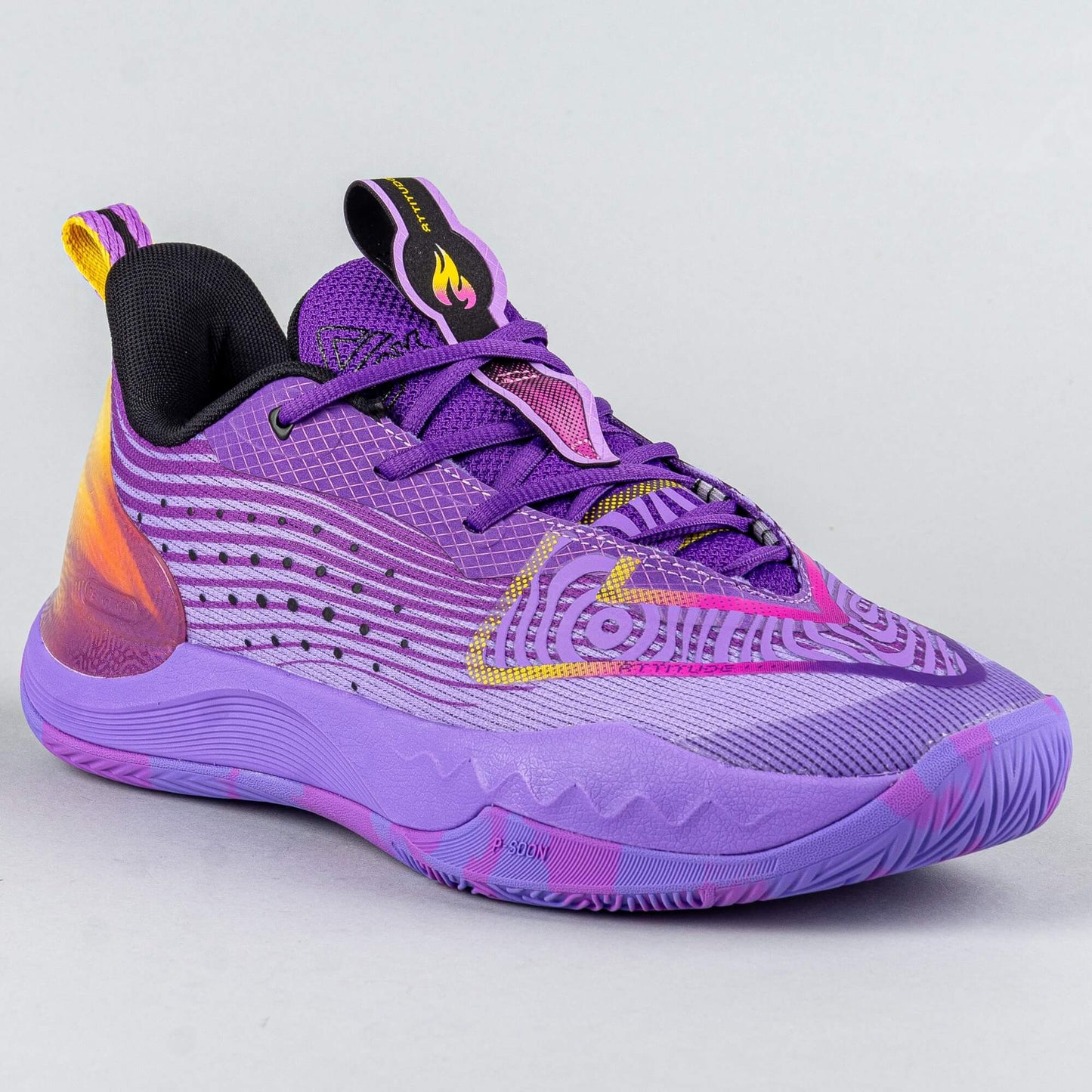 Basketbalové tenisky Peak Taichi Big Triangle 4.0 Malik Monk Signature Pro Basketball Match Shoes Melange Purple