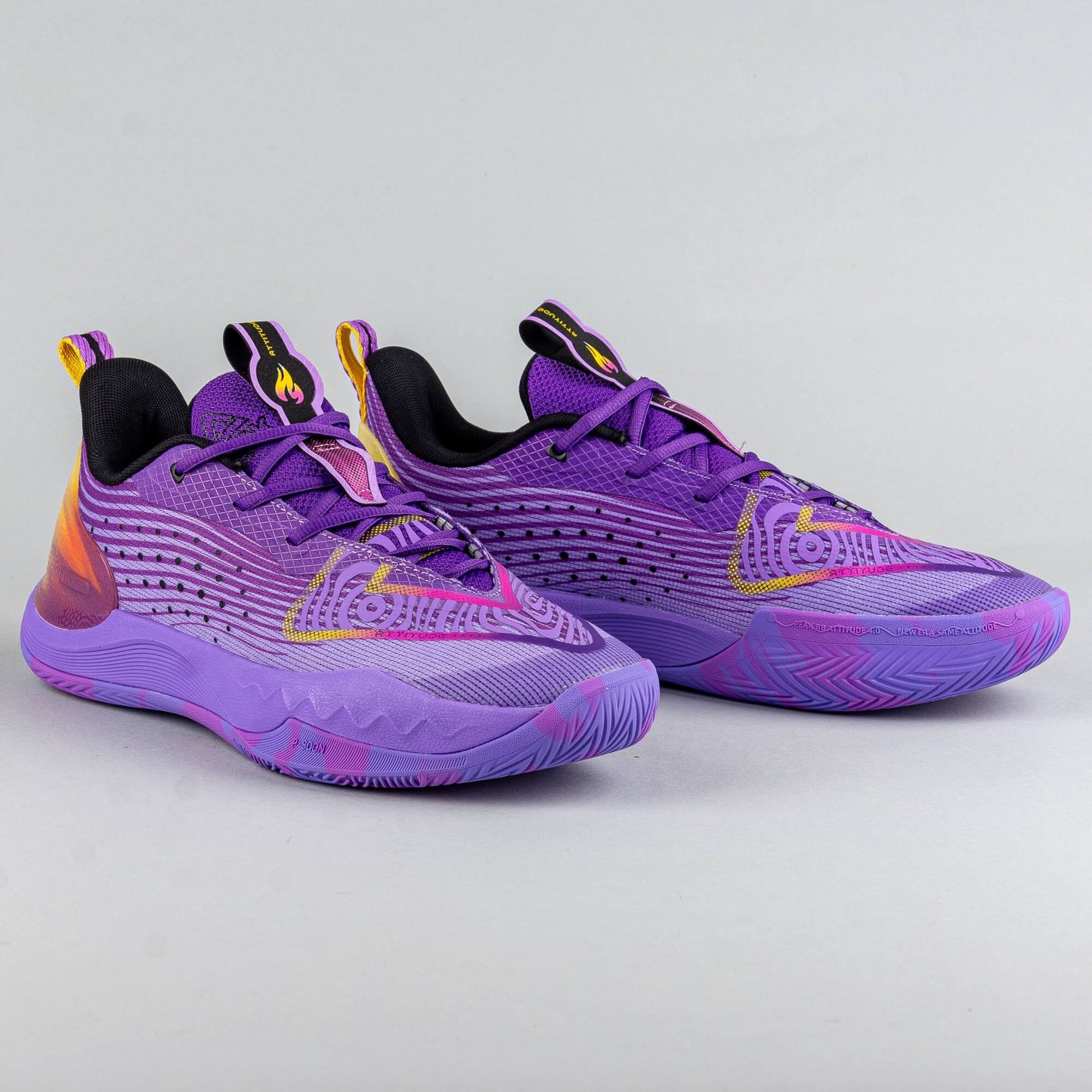 Basketbalové tenisky Peak Taichi Big Triangle 4.0 Malik Monk Signature Pro Basketball Match Shoes Melange Purple