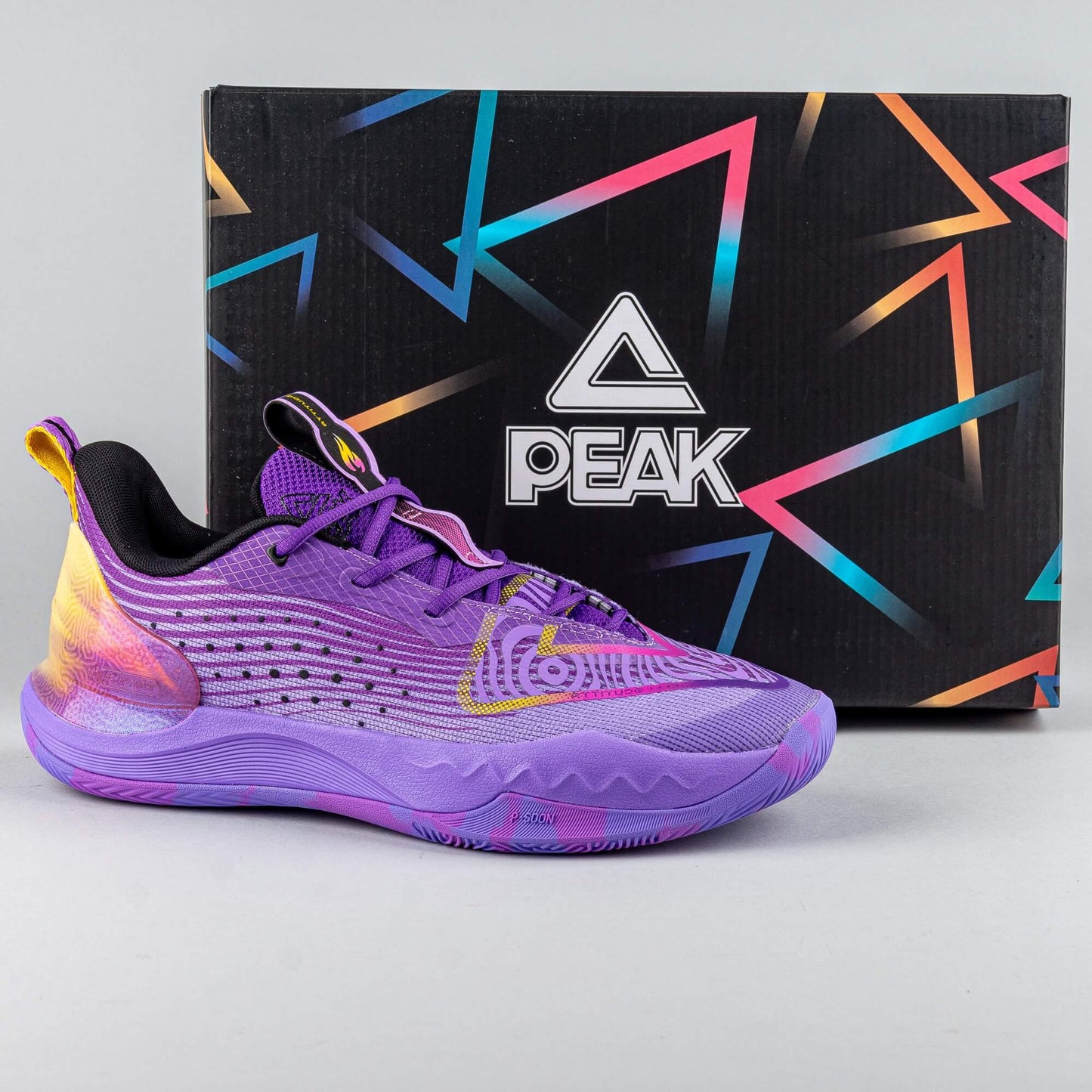 Basketbalové tenisky Peak Taichi Big Triangle 4.0 Malik Monk Signature Pro Basketball Match Shoes Melange Purple
