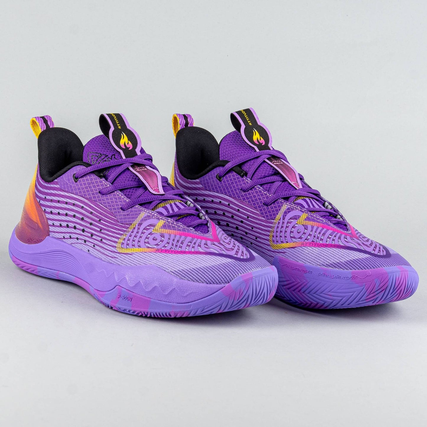 Basketbalové tenisky Peak Taichi Big Triangle 4.0 Malik Monk Signature Pro Basketball Match Shoes Melange Purple