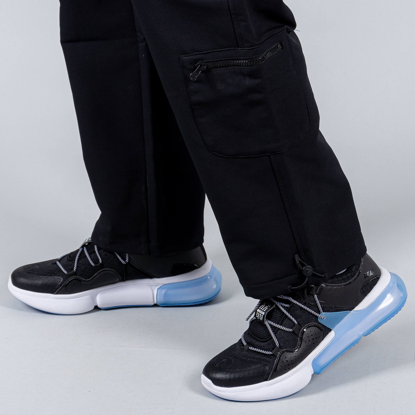 Nohavice Peak Right Woven Fleece Pants Black