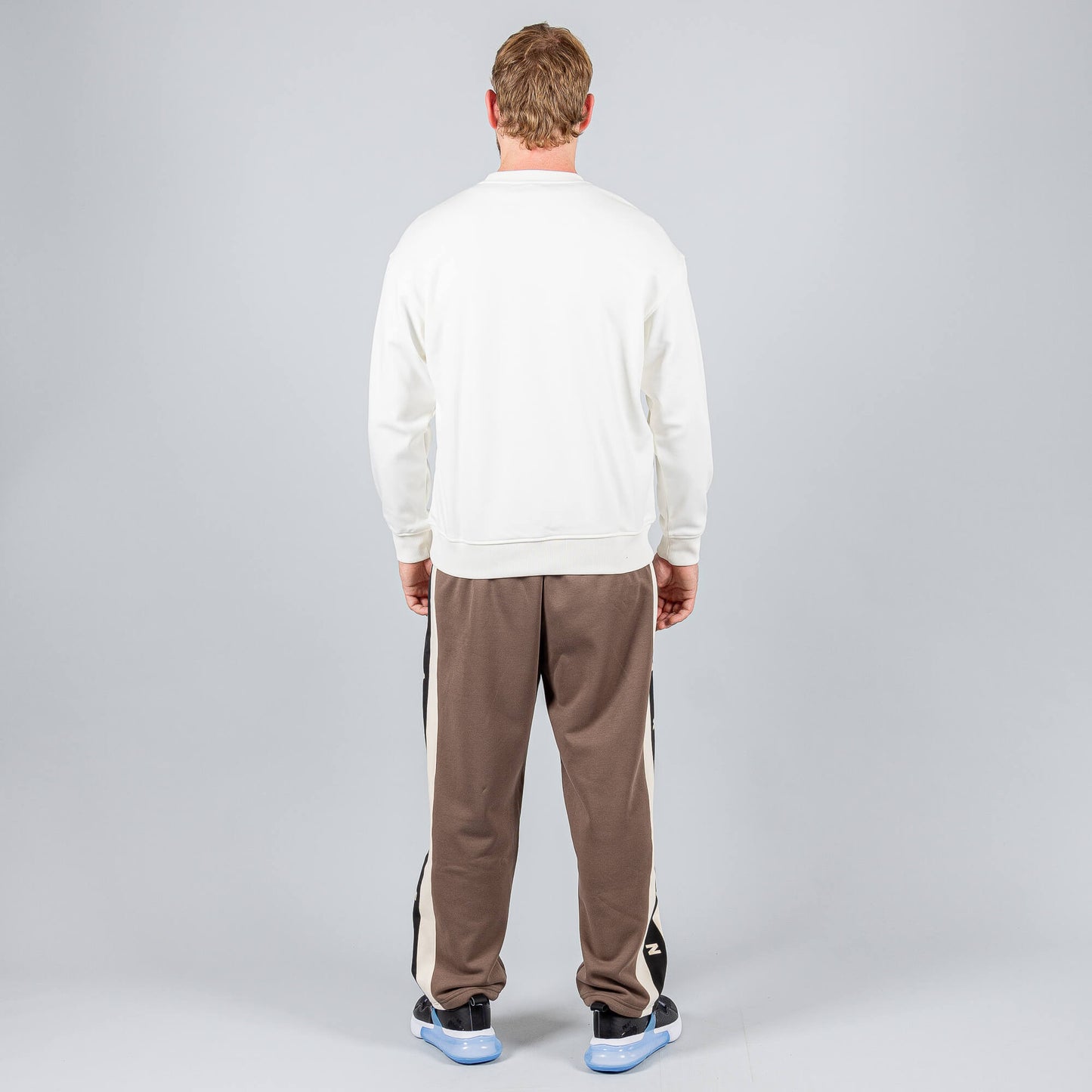 Mikina Peak Right Round Neck Fleece Sweater Raw White