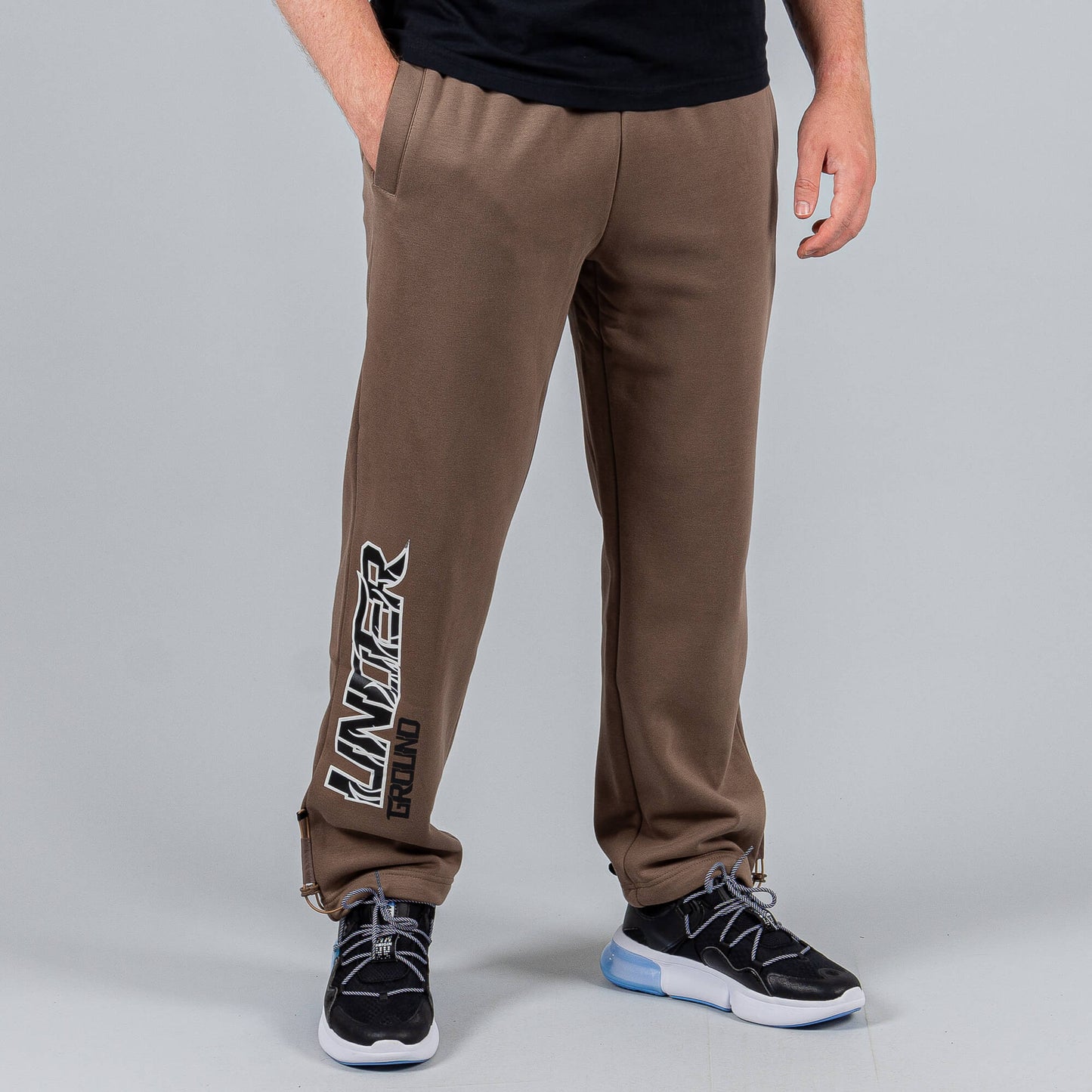 Tepláky Peak Basketbal Underground Knitted Fleece Pants Brown