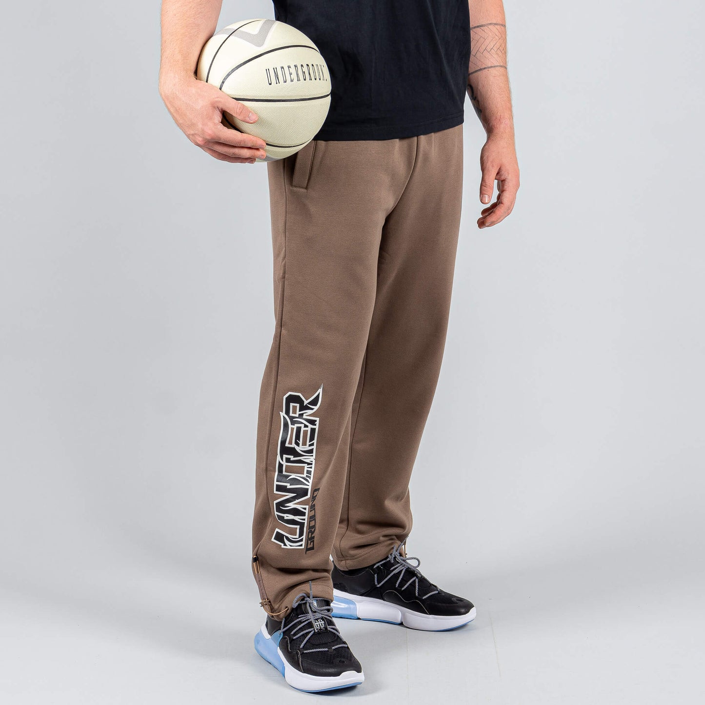 Tepláky Peak Basketbal Underground Knitted Fleece Pants Brown