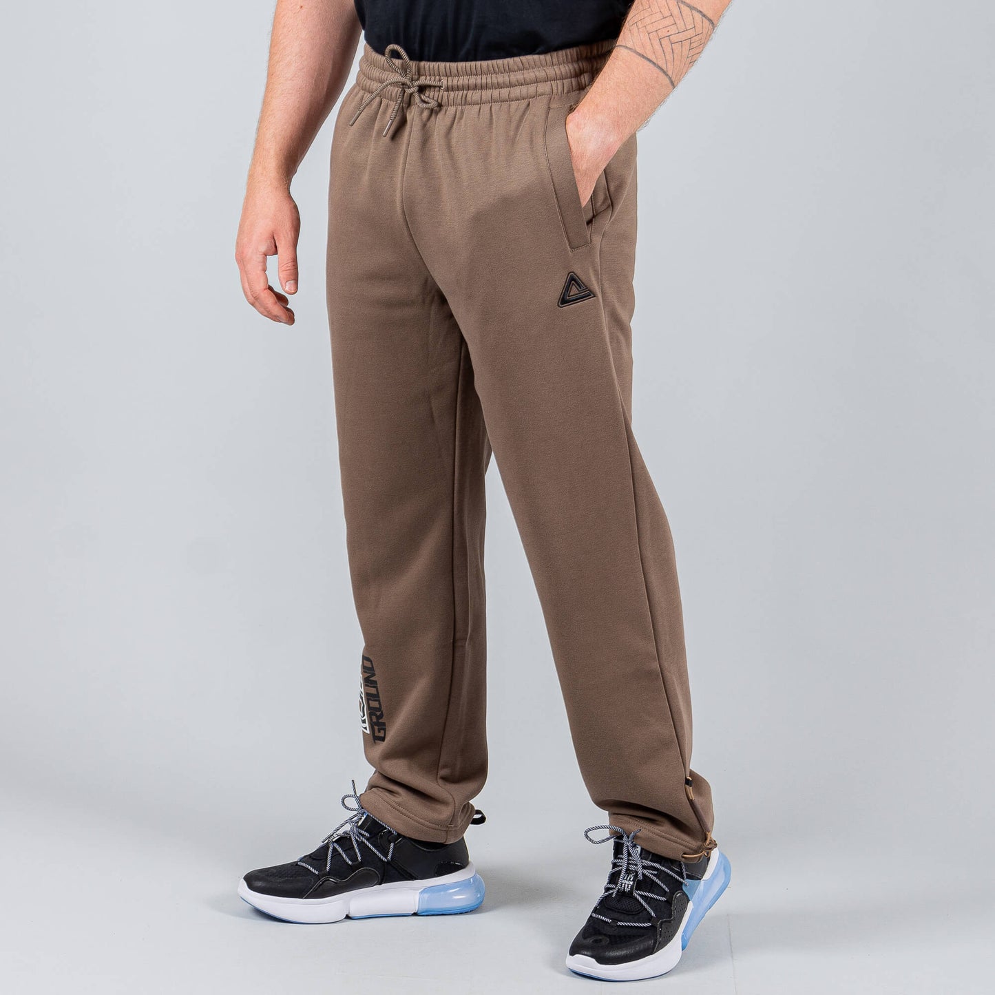 Tepláky Peak Basketbal Underground Knitted Fleece Pants Brown