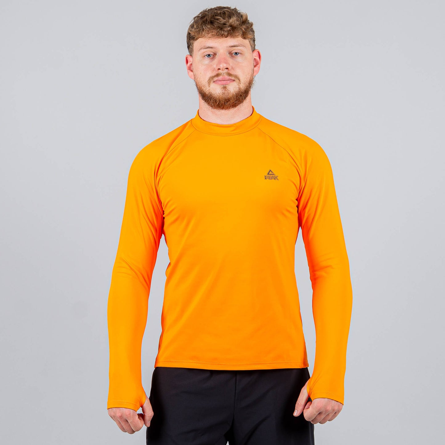 Bežecké tričko Peak High Collar Long Tshirt Orange