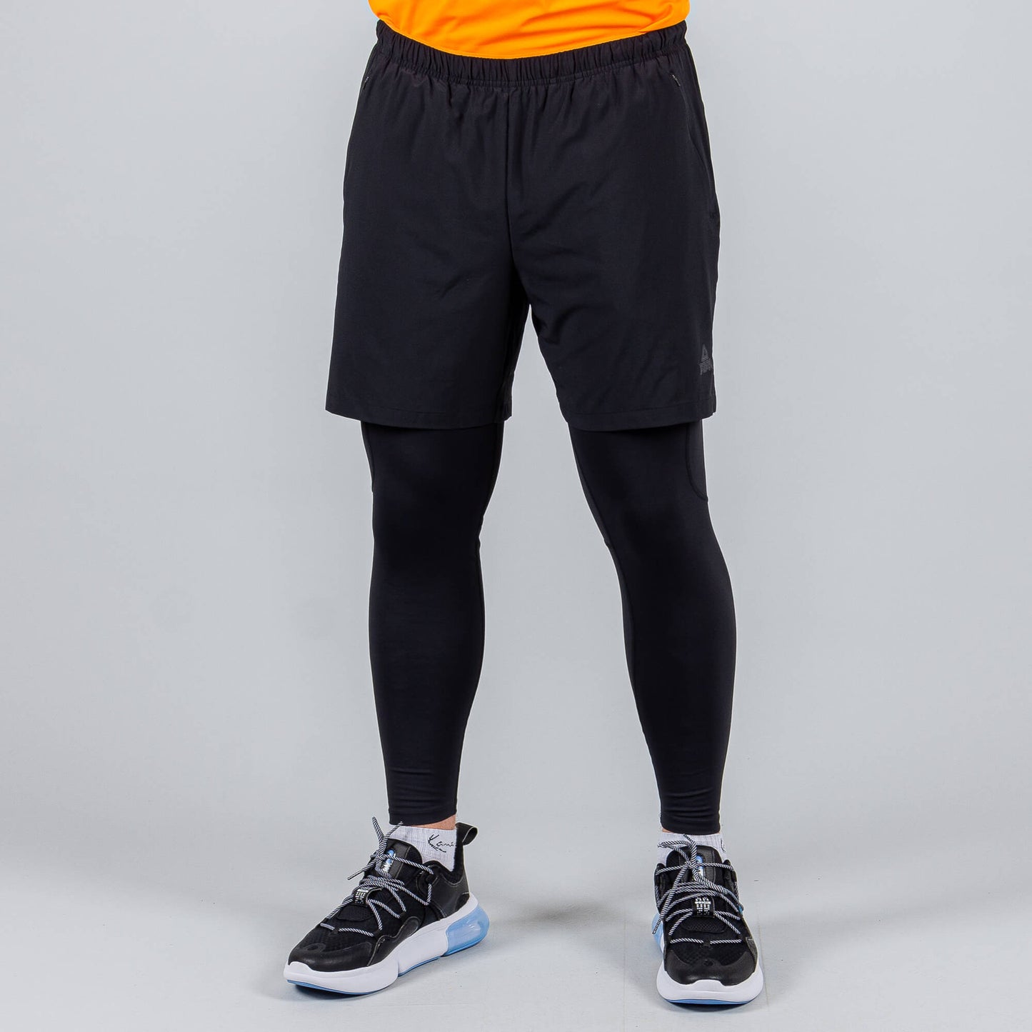 Bežecké tepláky 2in1 Peak Heat Control Technology Elastic Pants Black