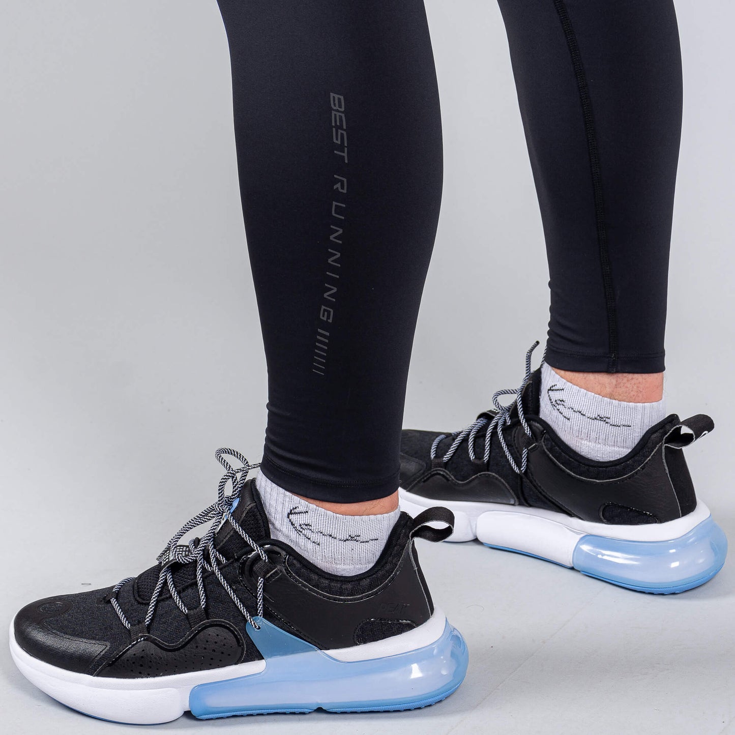 Bežecké tepláky 2in1 Peak Heat Control Technology Elastic Pants Black