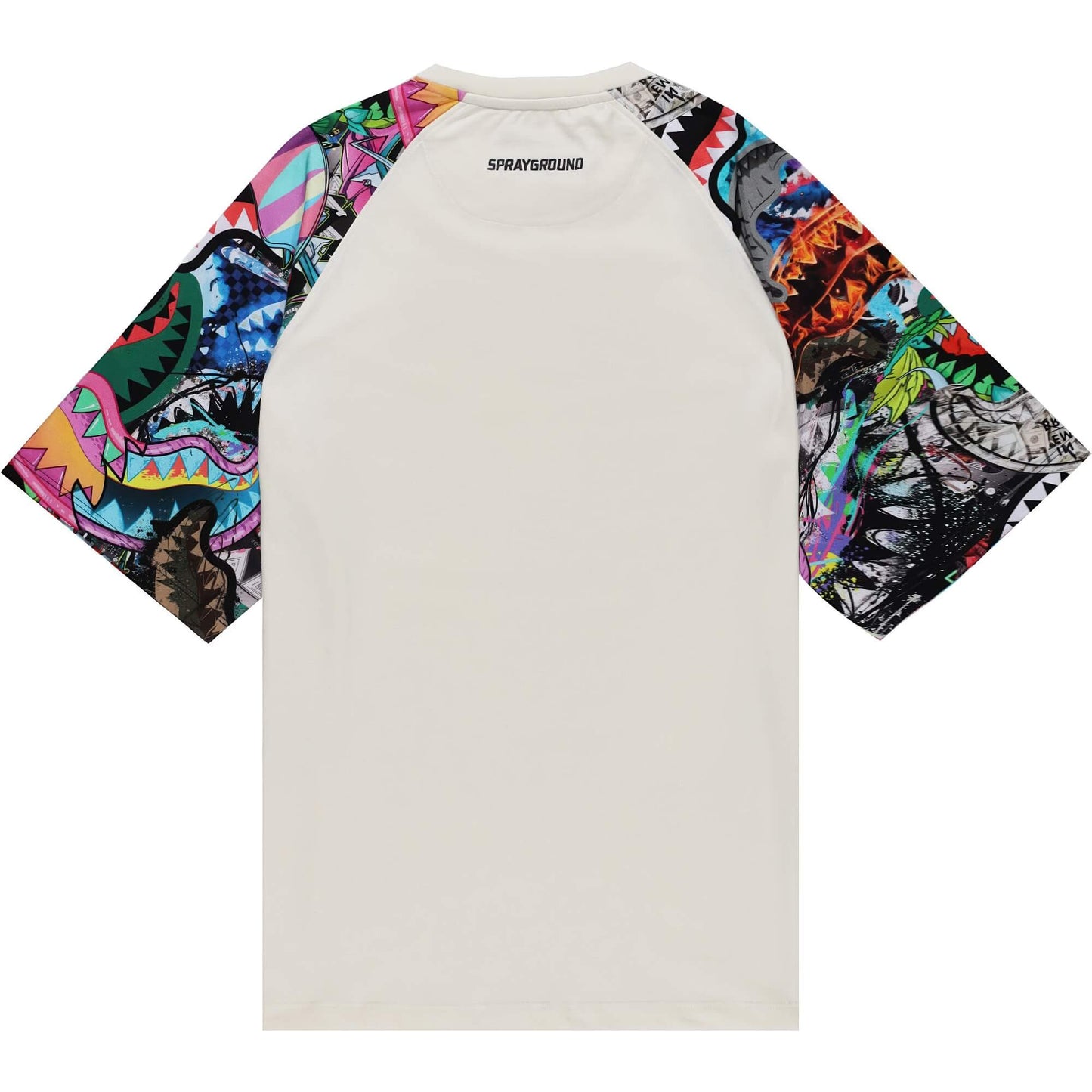 Tričko Sprayground All The Shark Raglan Over T-Shirt Ivory Multi