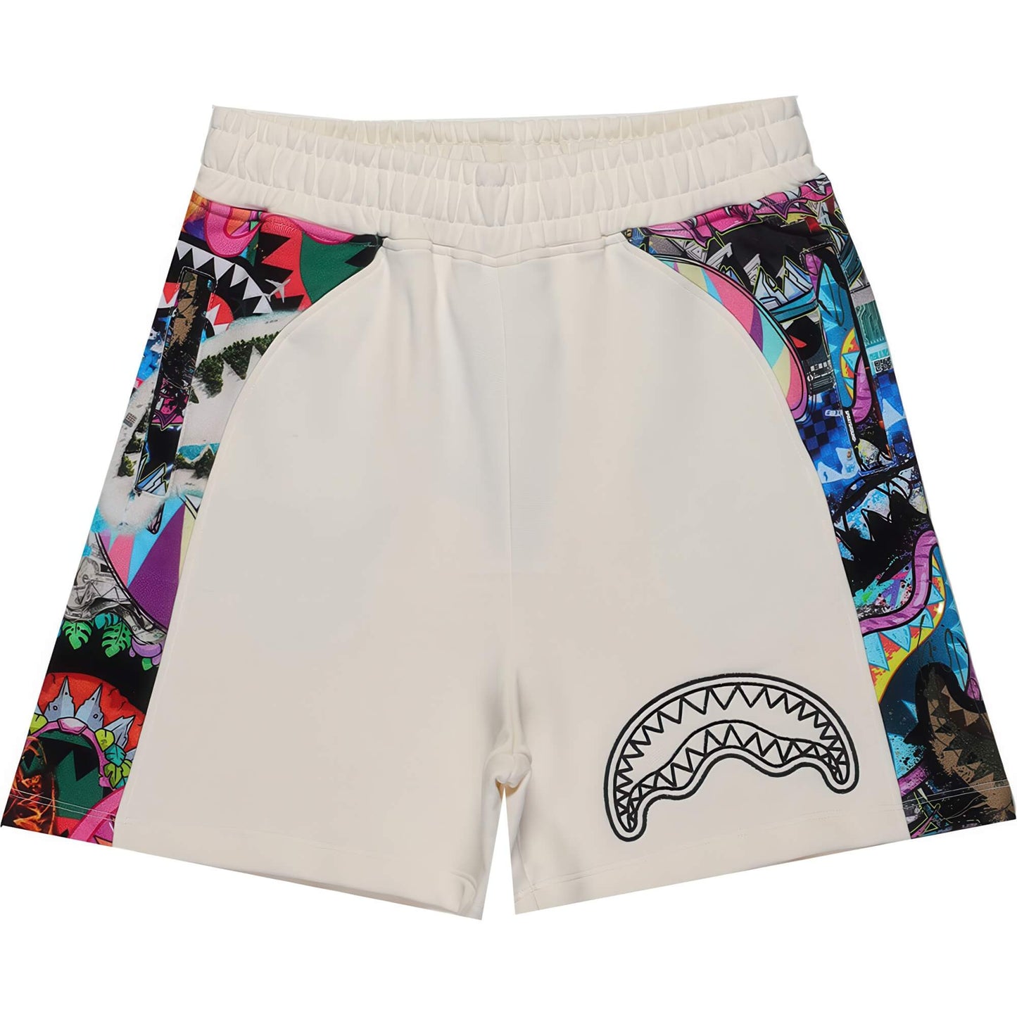 Šortky Sprayground All The Shark Shorts Ivory Multi