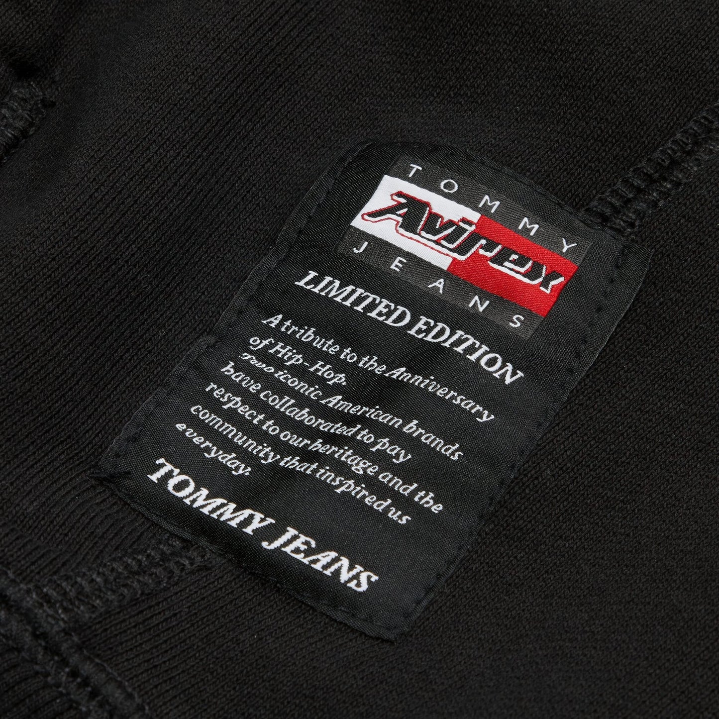 Mikina Tommy Jeans x Avirex Men's hoodie BLACK