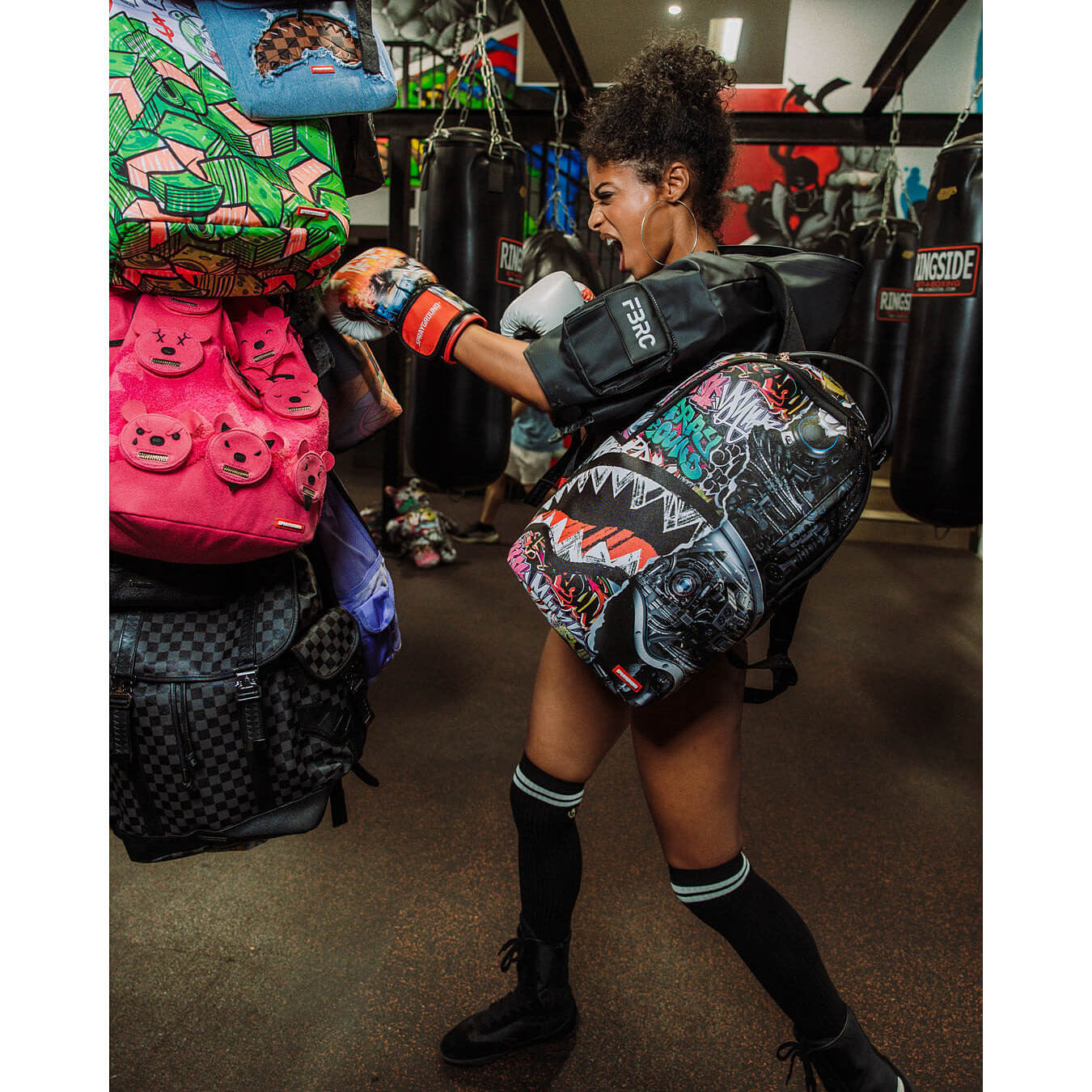 Batoh Sprayground Split Cybershark (New City Android) Dlxsv Backpack Black