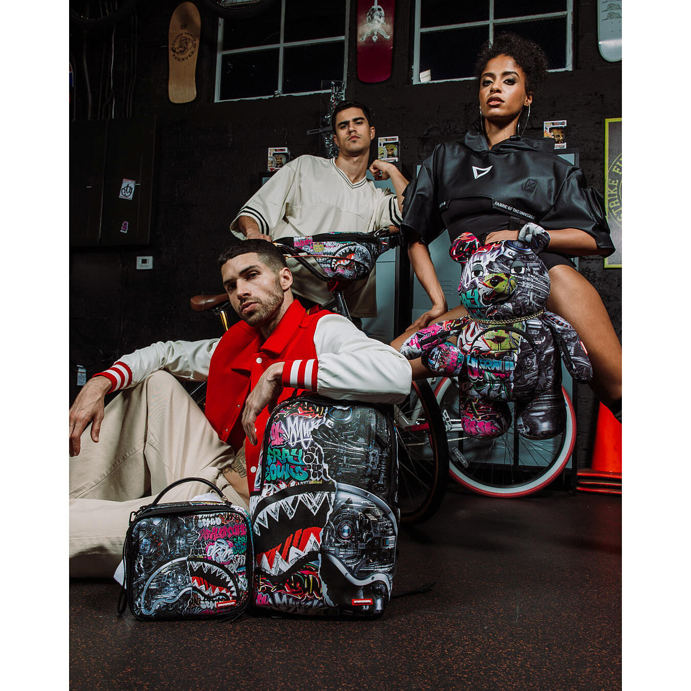 Batoh Sprayground Split Cybershark (New City Android) Dlxsv Backpack Black