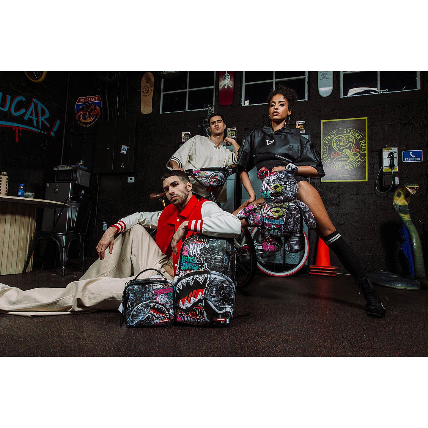 Batoh Sprayground Split Cybershark (New City Android) Dlxsv Backpack Black