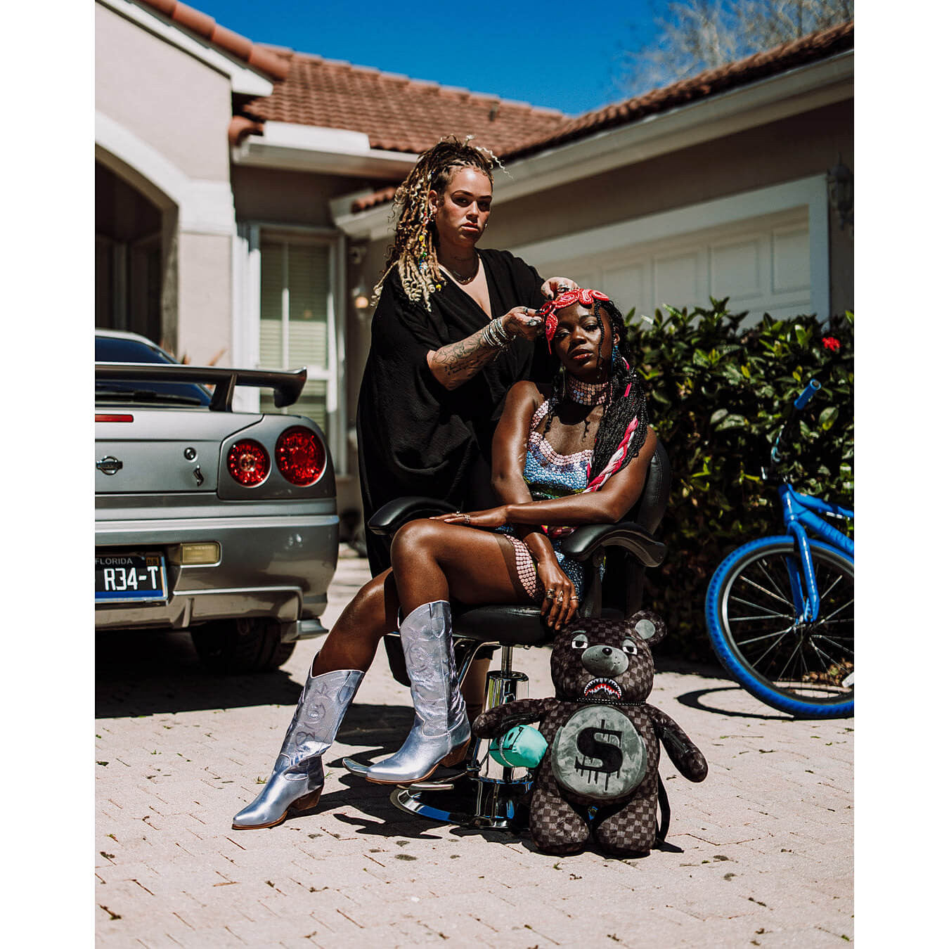 Batoh Sprayground Dripping Sharks In Paris Thunderdrip Moneybear Teddy Bear Backpack Black