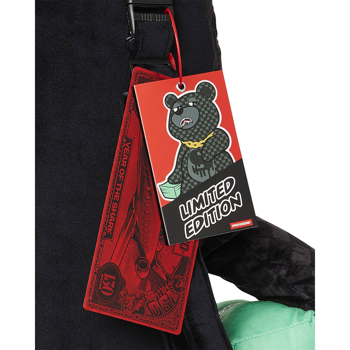 Batoh Sprayground Dripping Sharks In Paris Thunderdrip Moneybear Teddy Bear Backpack Black