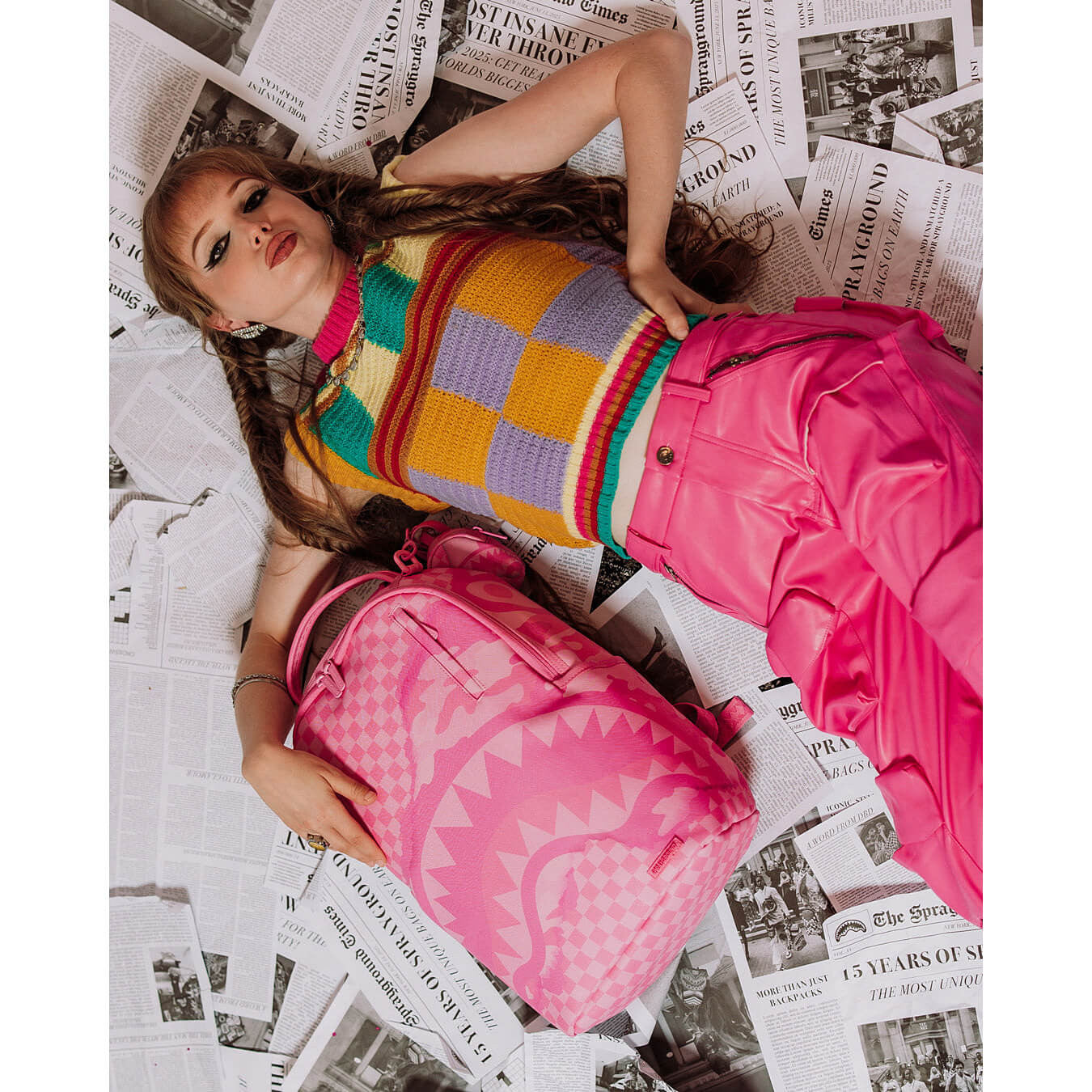 Batoh Sprayground Pink 3AM Riptide Dlxsv Backpack Pink