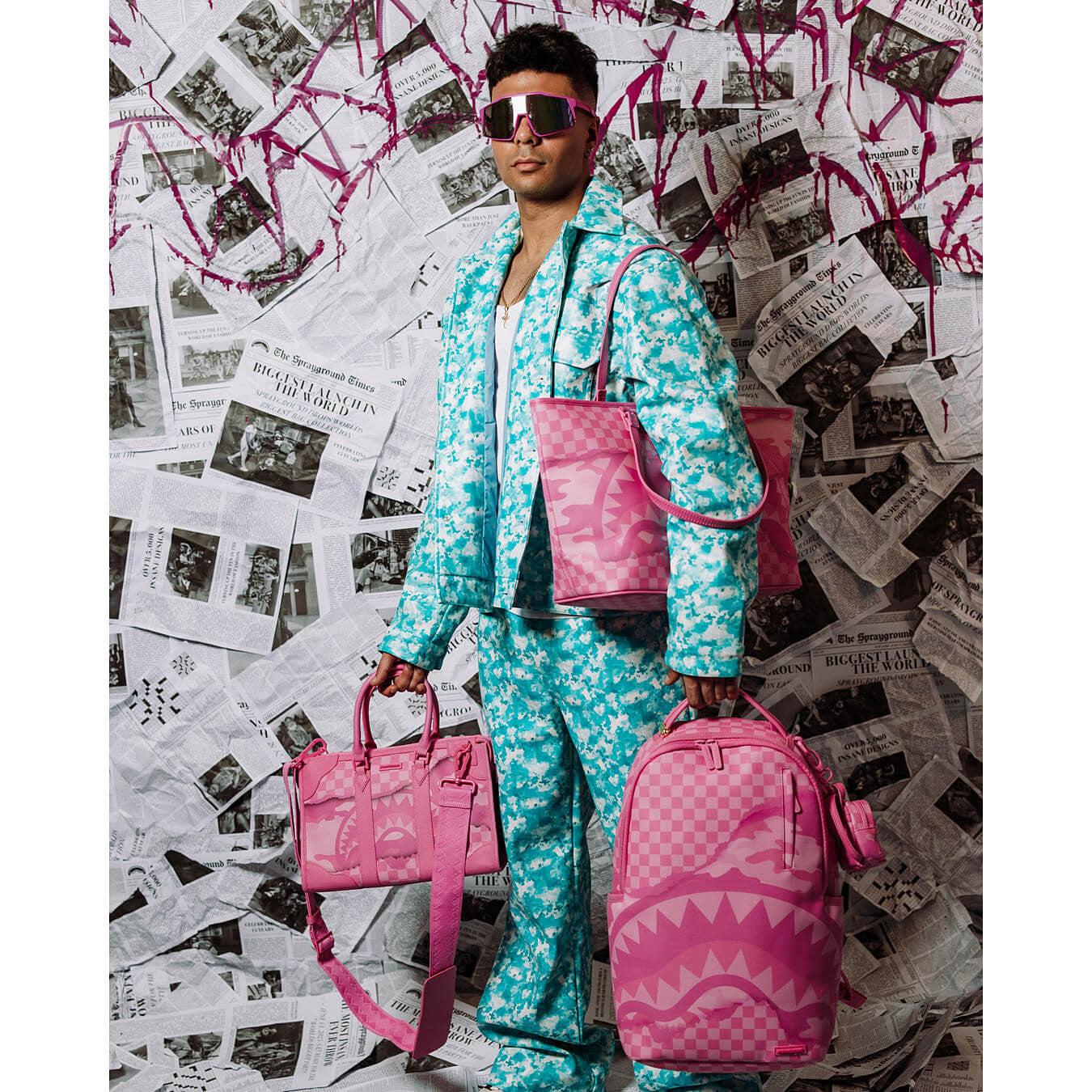 Batoh Sprayground Pink 3AM Riptide Dlxsv Backpack Pink