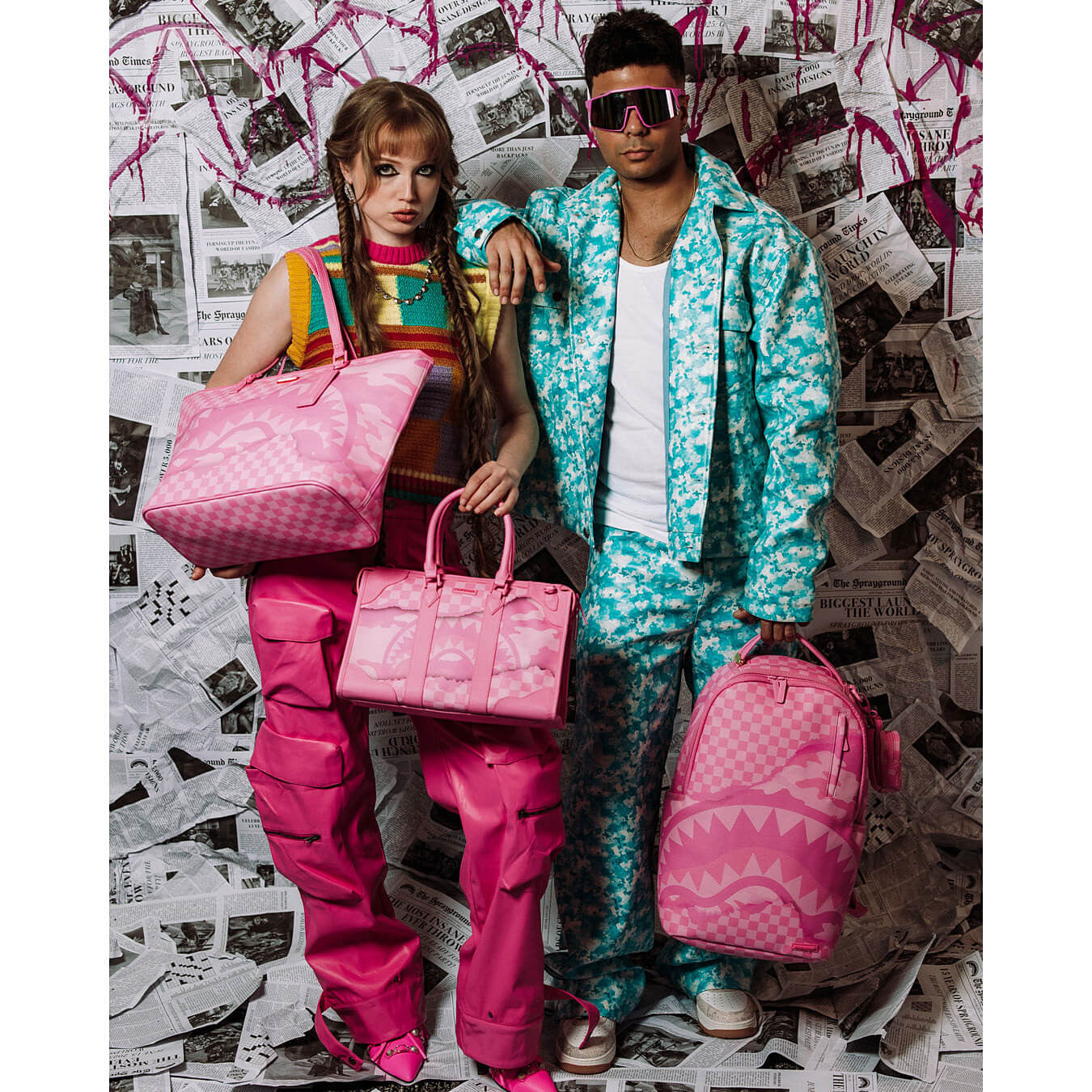 Batoh Sprayground Pink 3AM Riptide Dlxsv Backpack Pink