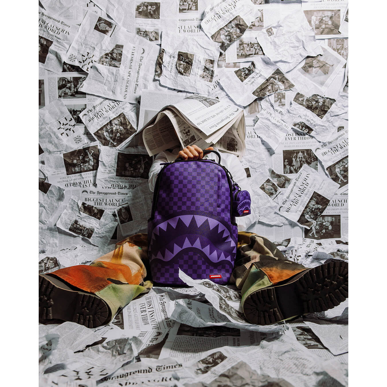 Batoh Sprayground All Systems Go Purple Shark Sharks In Paris DLXSV Backpack Purple