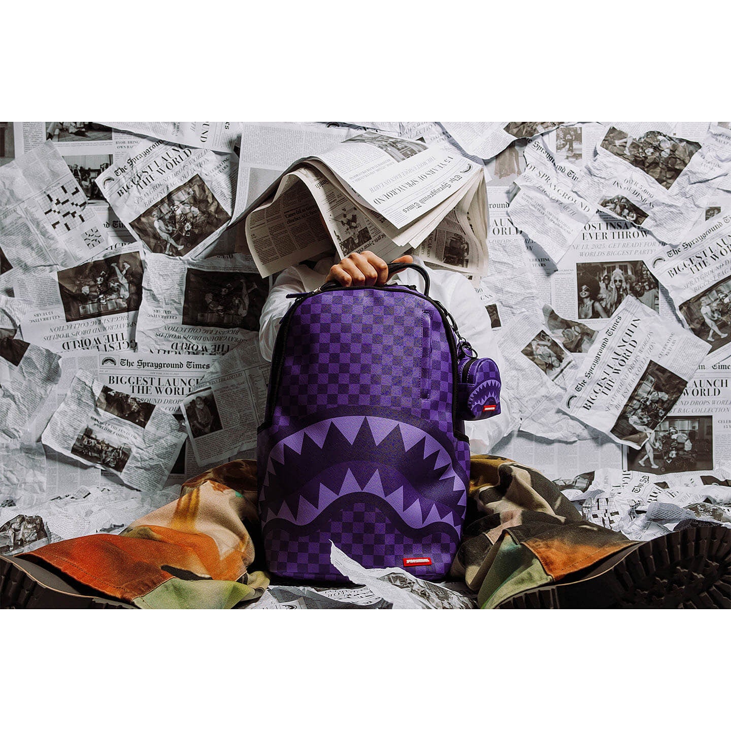 Batoh Sprayground All Systems Go Purple Shark Sharks In Paris DLXSV Backpack Purple