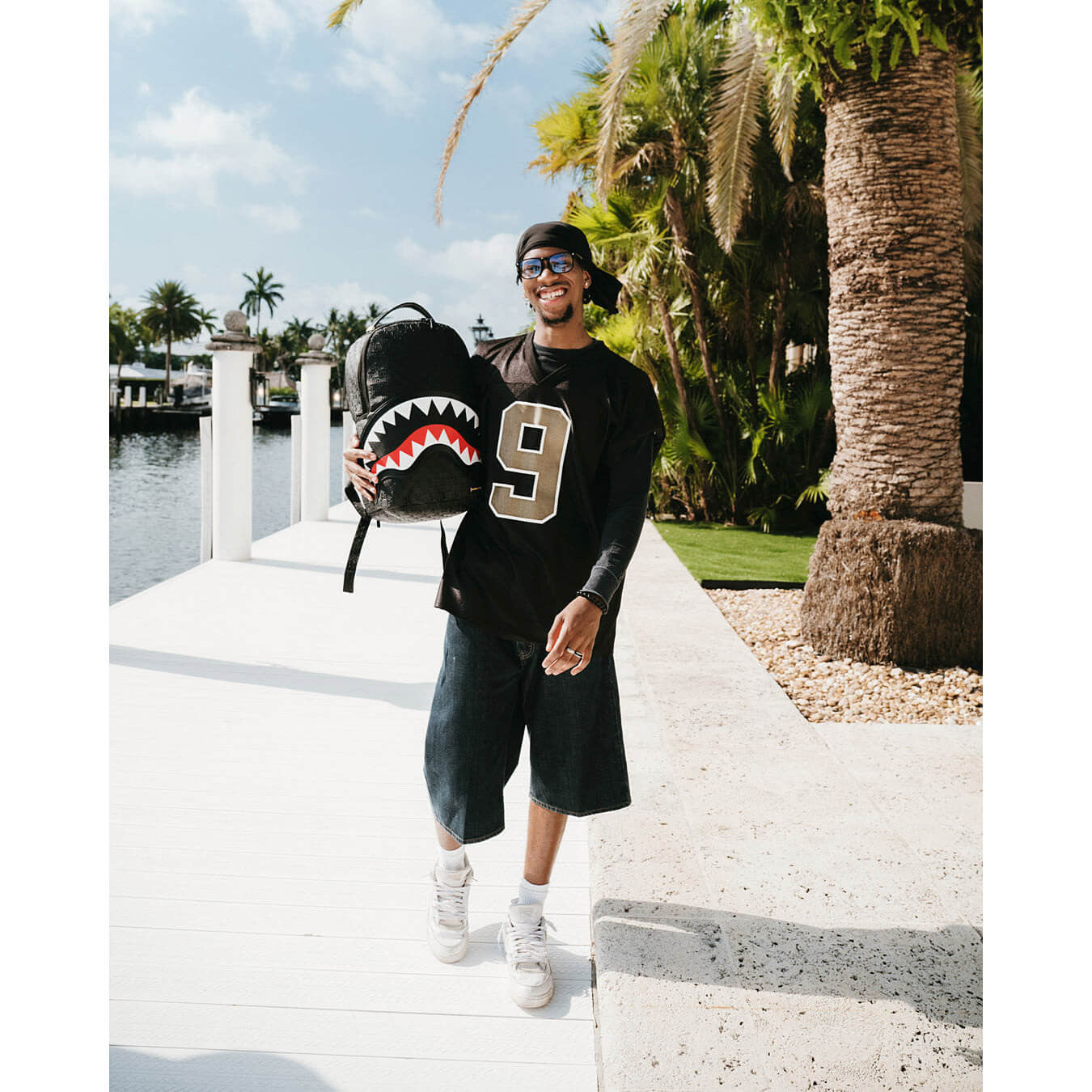 Batoh Sprayground Black Out Sharks In Paris Maison Menace Dlxsv Backpack Black