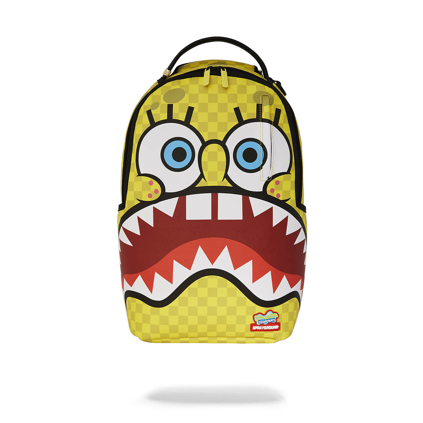 Sprayground Spongebob Square Checkerbob Check Flex DLXSV Backpack Yellow