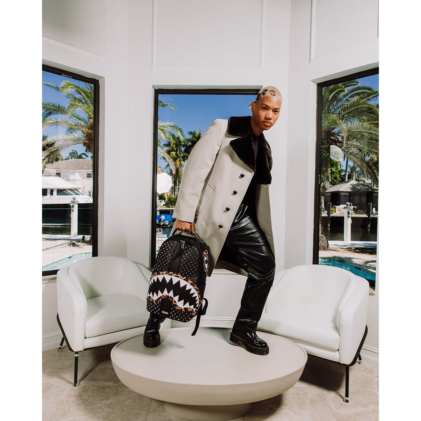 Batoh Sprayground Cheetah Punk Dlxsv Backstage Backpack Black