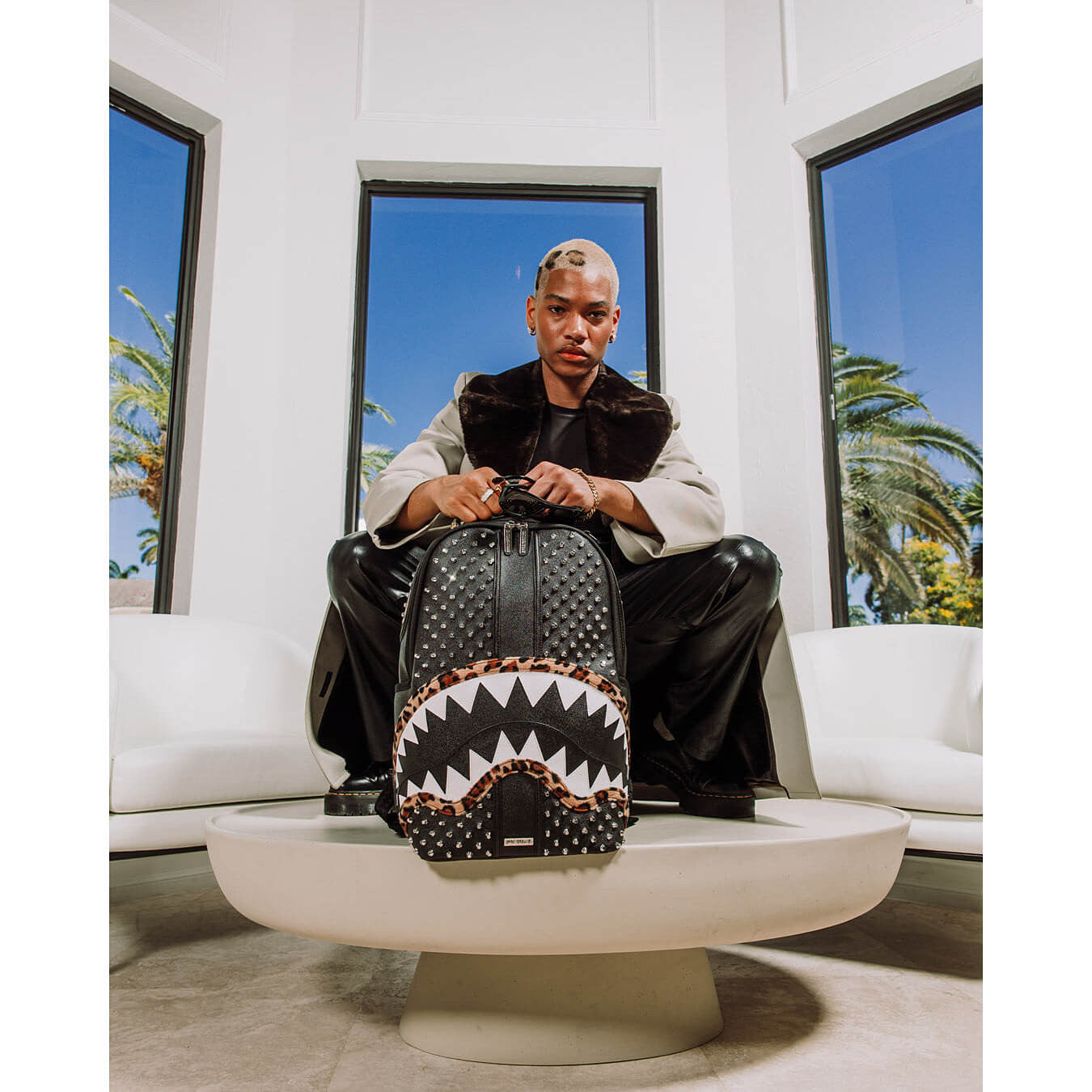 Batoh Sprayground Cheetah Punk Dlxsv Backstage Backpack Black