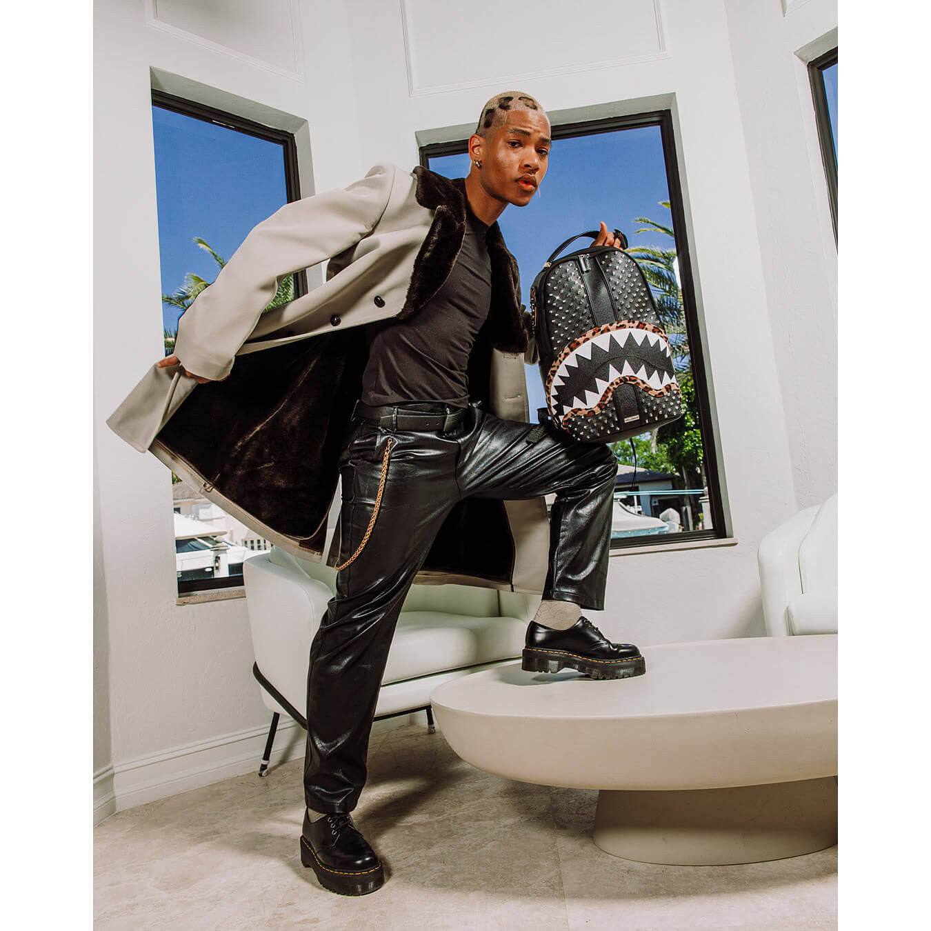 Batoh Sprayground Cheetah Punk Dlxsv Backstage Backpack Black