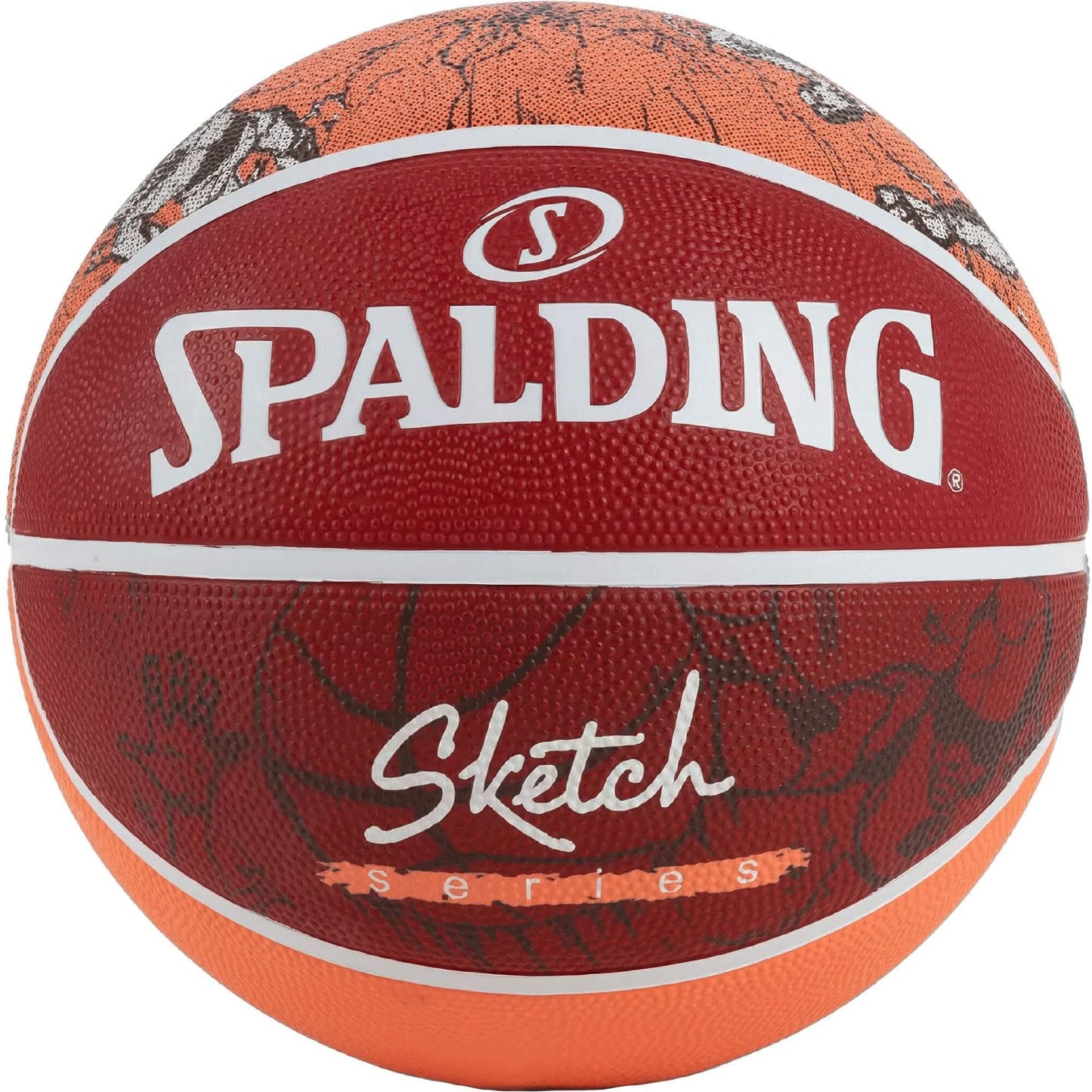 Basketbalová lopta Spalding Sketch Dribble Basketball (veľkosť 7) červená