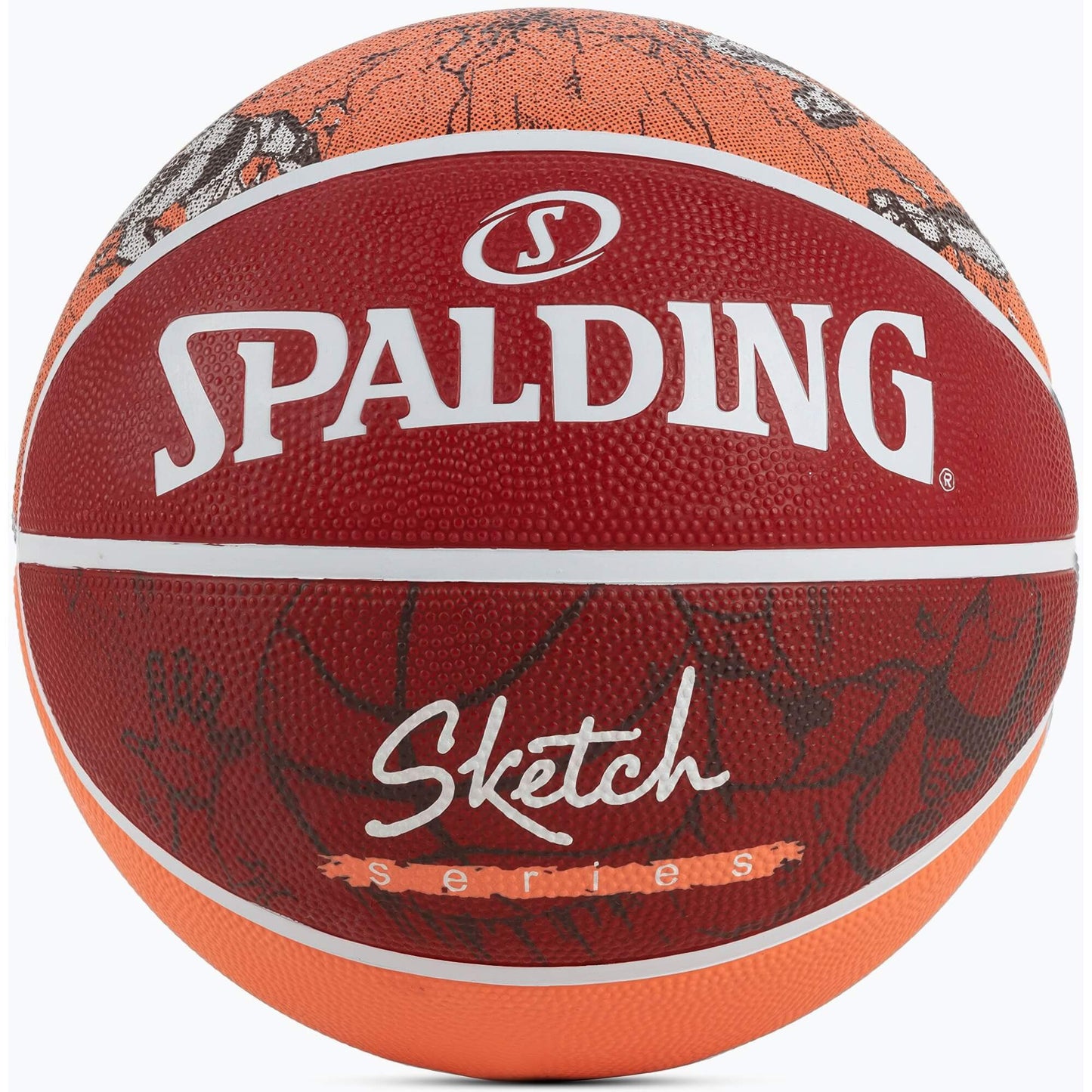 Basketbalová lopta Spalding Sketch Dribble Basketball (veľkosť 7) červená
