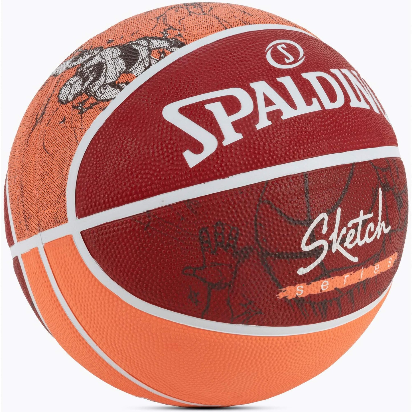 Basketbalová lopta Spalding Sketch Dribble Basketball (veľkosť 7) červená