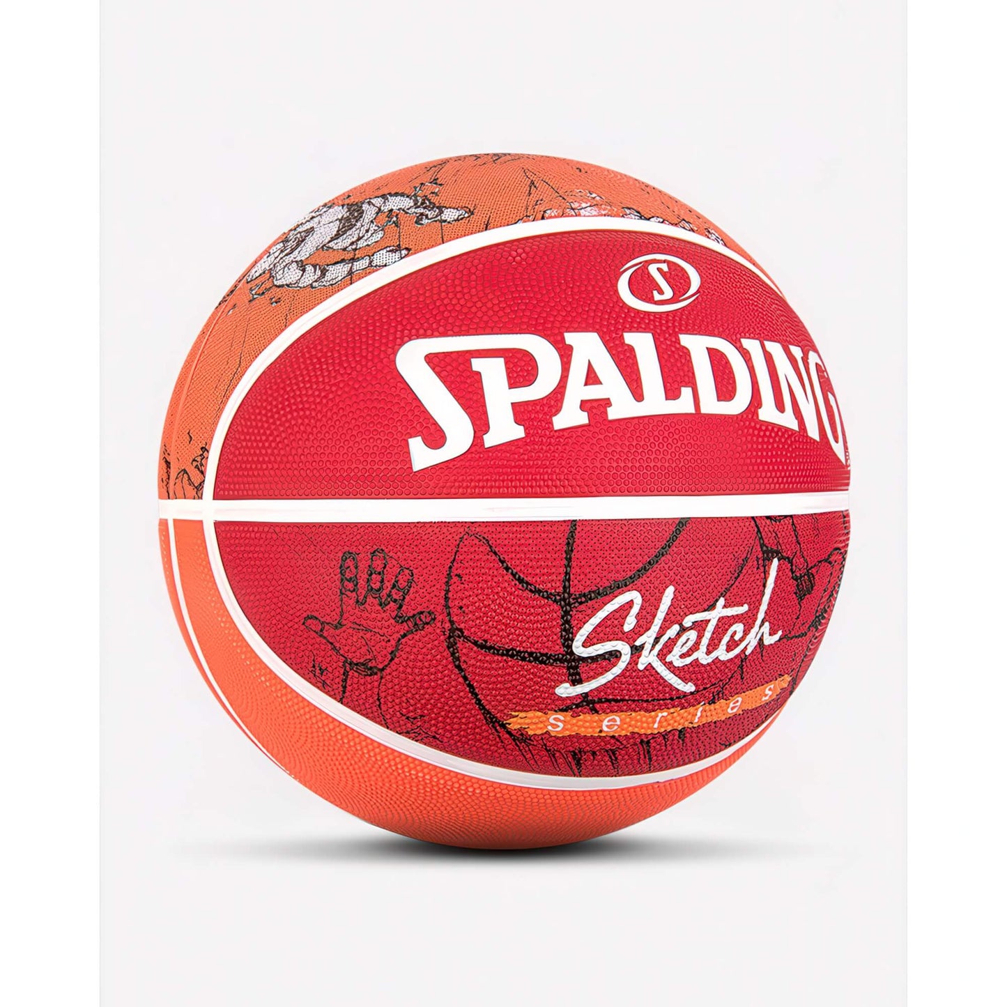 Basketbalová lopta Spalding Sketch Dribble Basketball (veľkosť 7) červená