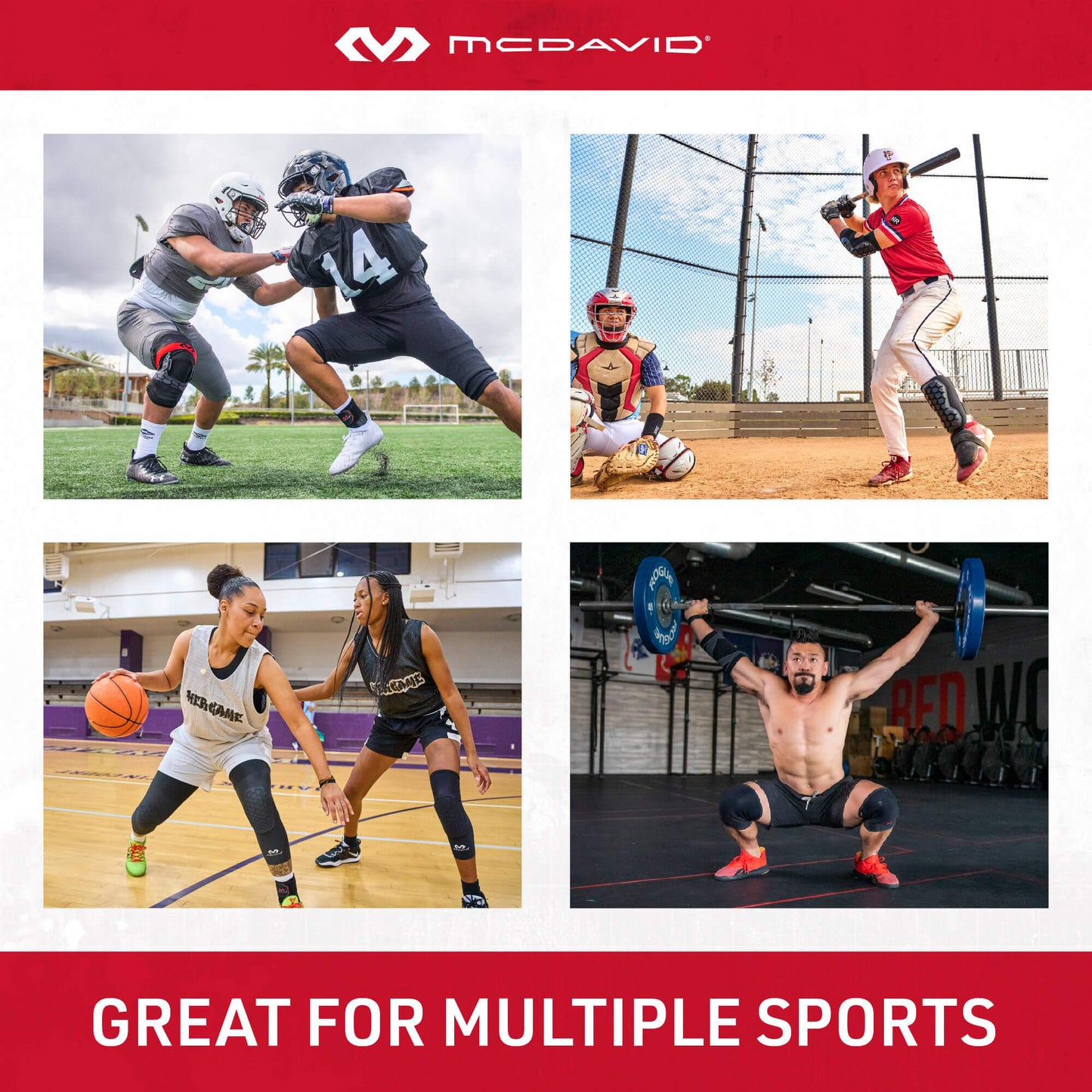 Návlek na koleno McDAVID Knee Sleeve / 4-Way Elastic With Gel Buttress Black