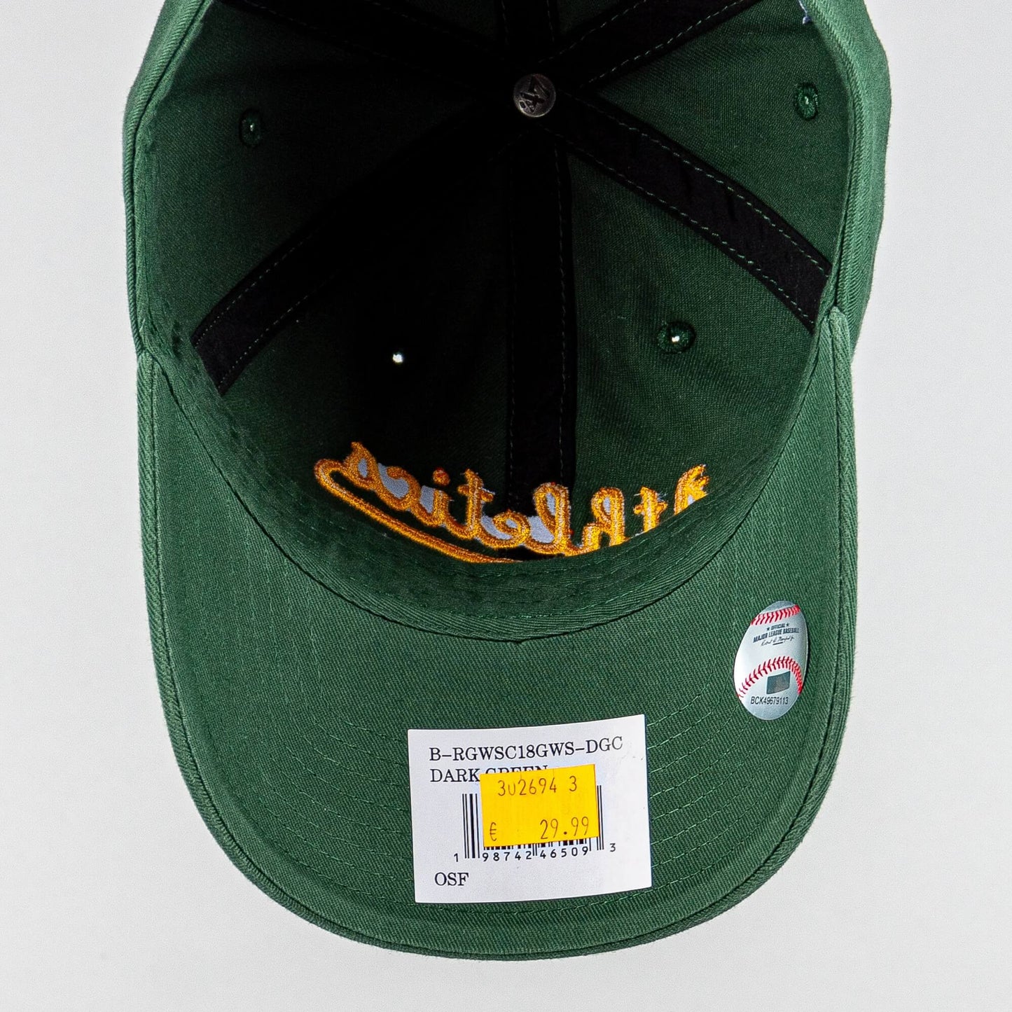 Šiltovka 47 Brand MLB Athletics Script ’47 CLEAN UP Dark Green