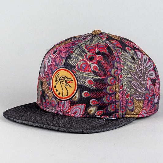 Šiltovka DJINN'S 6 Panel Snapback Cap Peacock Linen Black