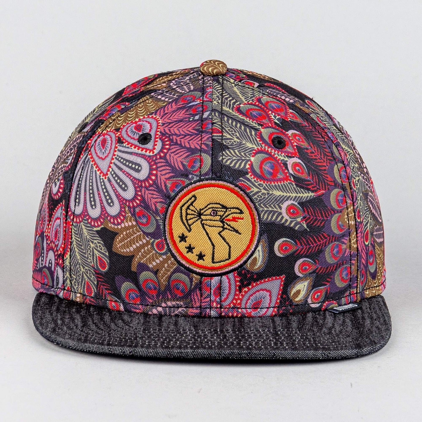 Šiltovka DJINN'S 6 Panel Snapback Cap Peacock Linen Black