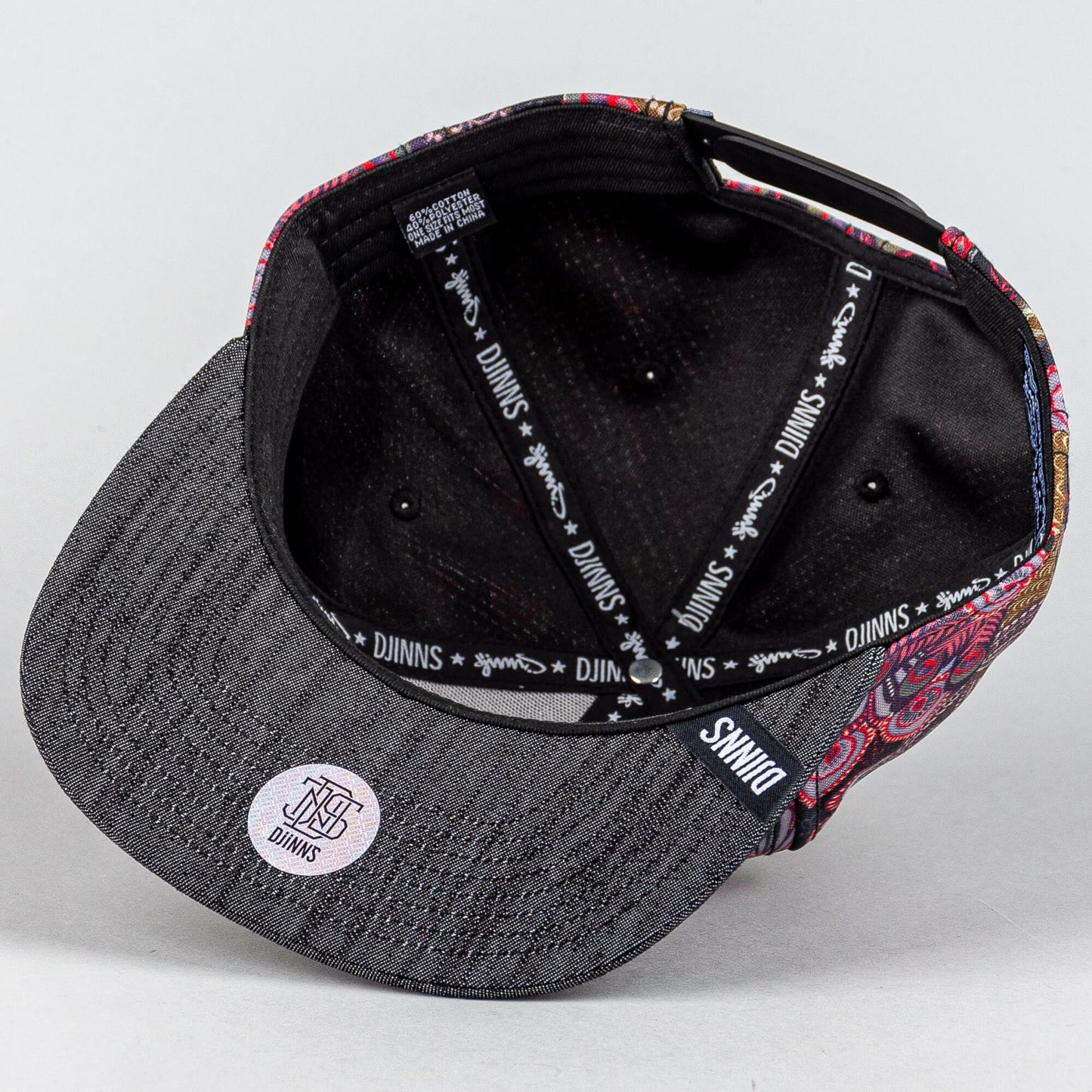 Šiltovka DJINN'S 6 Panel Snapback Cap Peacock Linen Black