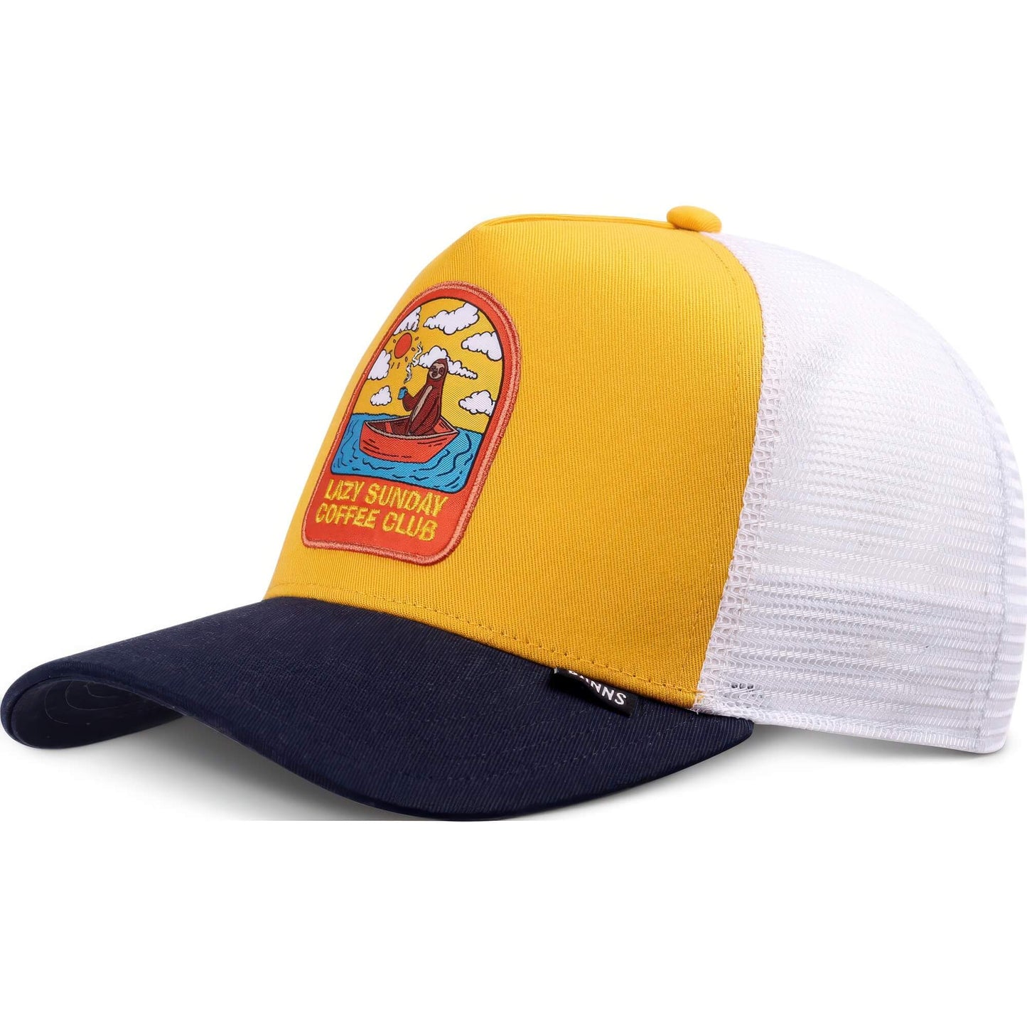 Šiltovka so sieťkou DJINN'S Trucker Cap HFT Sunday Sloth Mustard/Navy