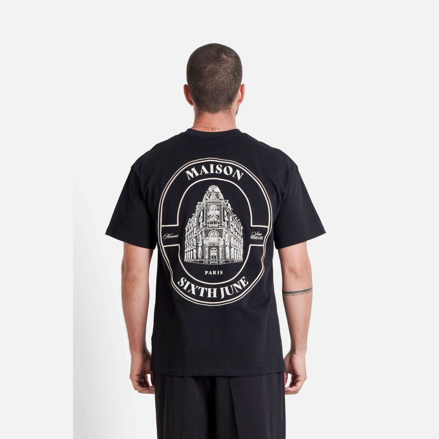 Tričko Sixth June Maison SJ Print Ss Tshirt Black