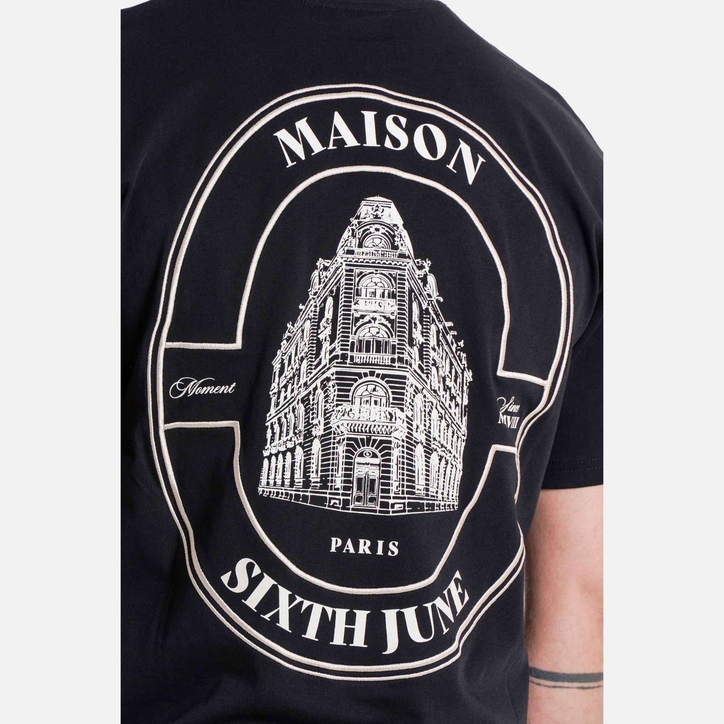 Tričko Sixth June Maison SJ Print Ss Tshirt Black