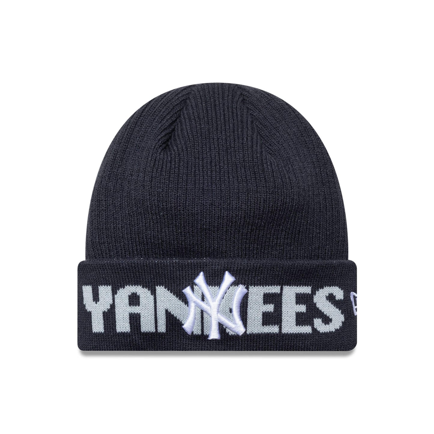 Zimná čiapka New Era New York Yankees MLB Wordmark Navy Cuff Knit Beanie Hat tmavomodrá