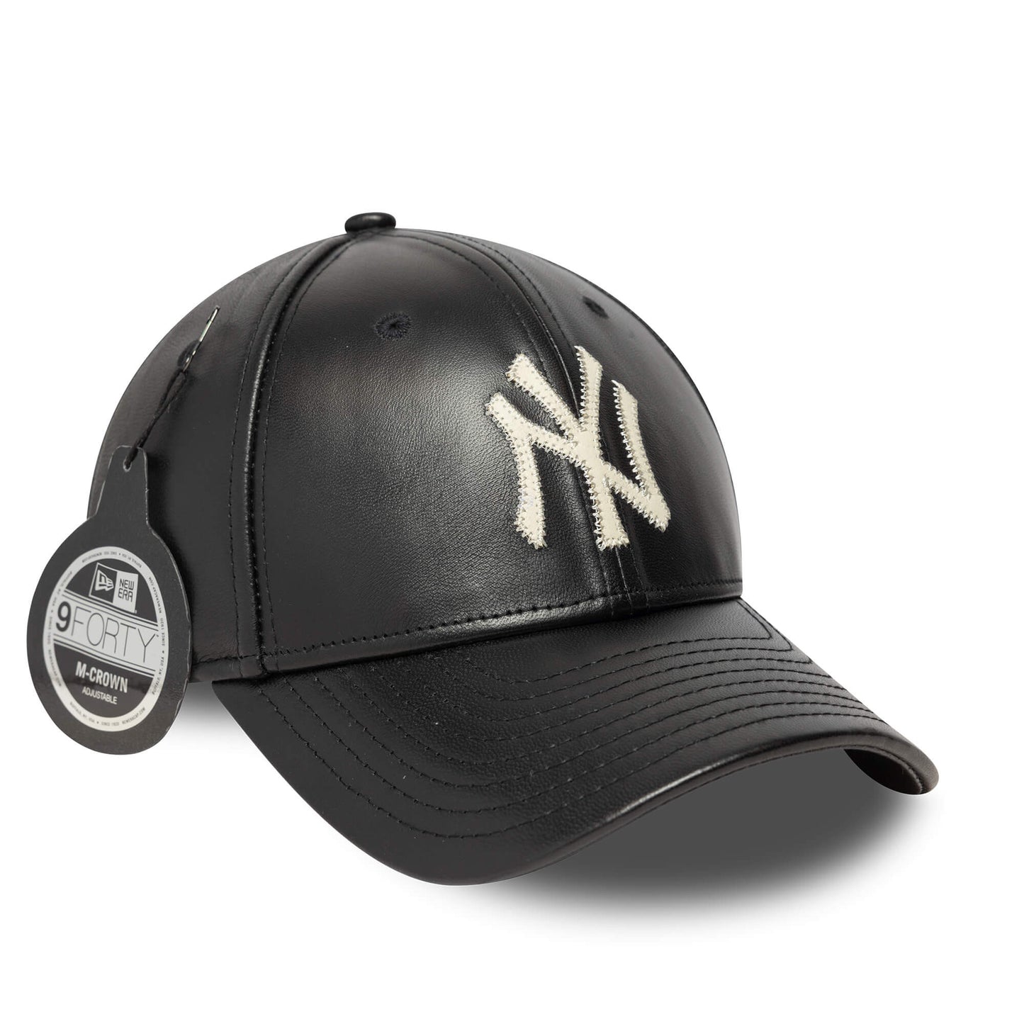 Kožená šiltovka New Era New York Yankees MLB Leather Black 9FORTY M-Crown Adjustable Cap čierna